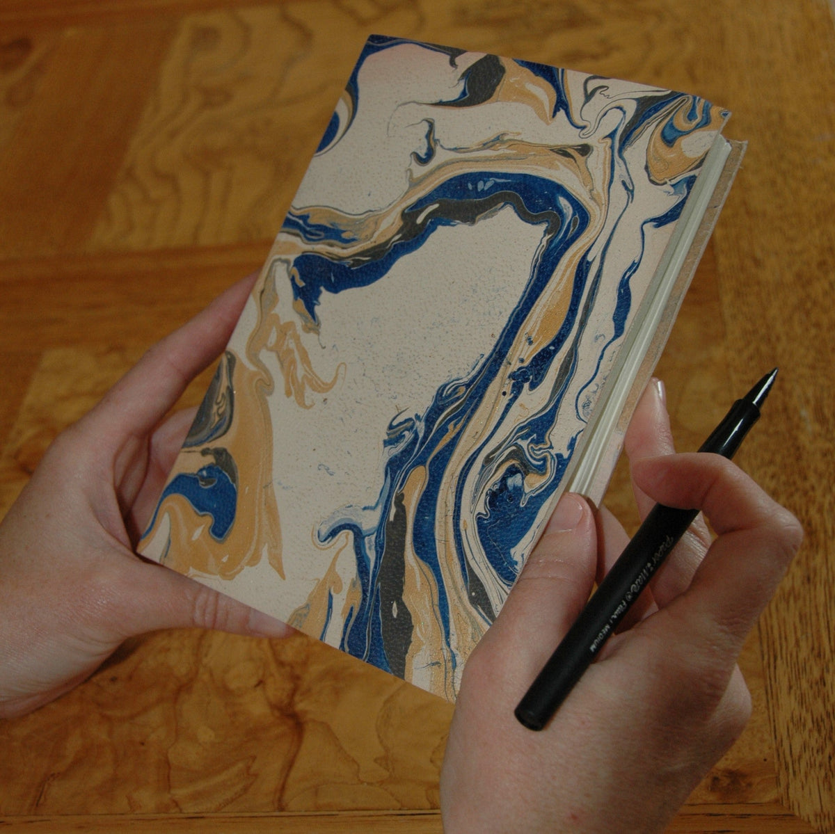 Marbled Leather Journal