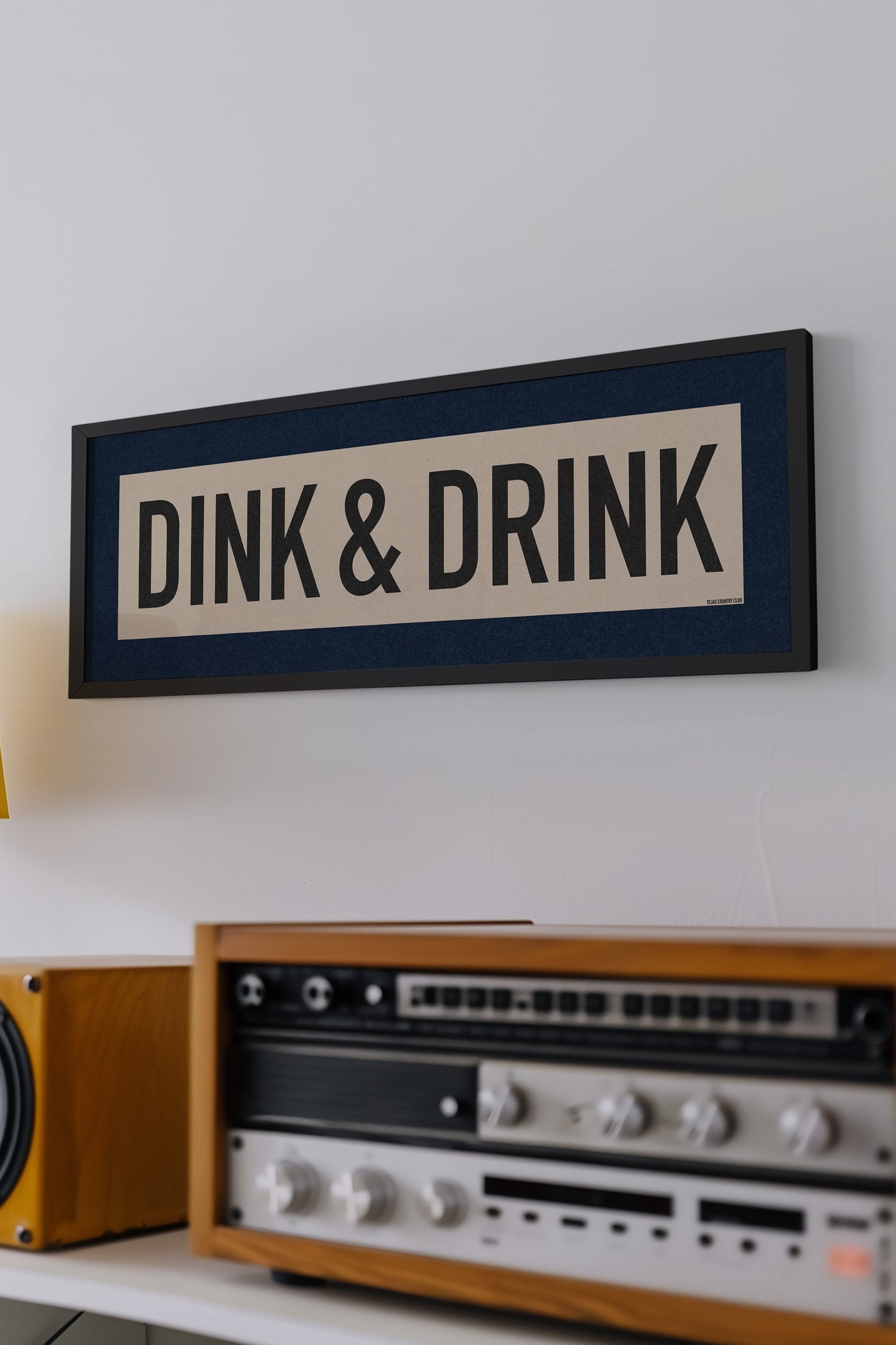 Framed Dink & Drink Pickleball Art Scroll Sign