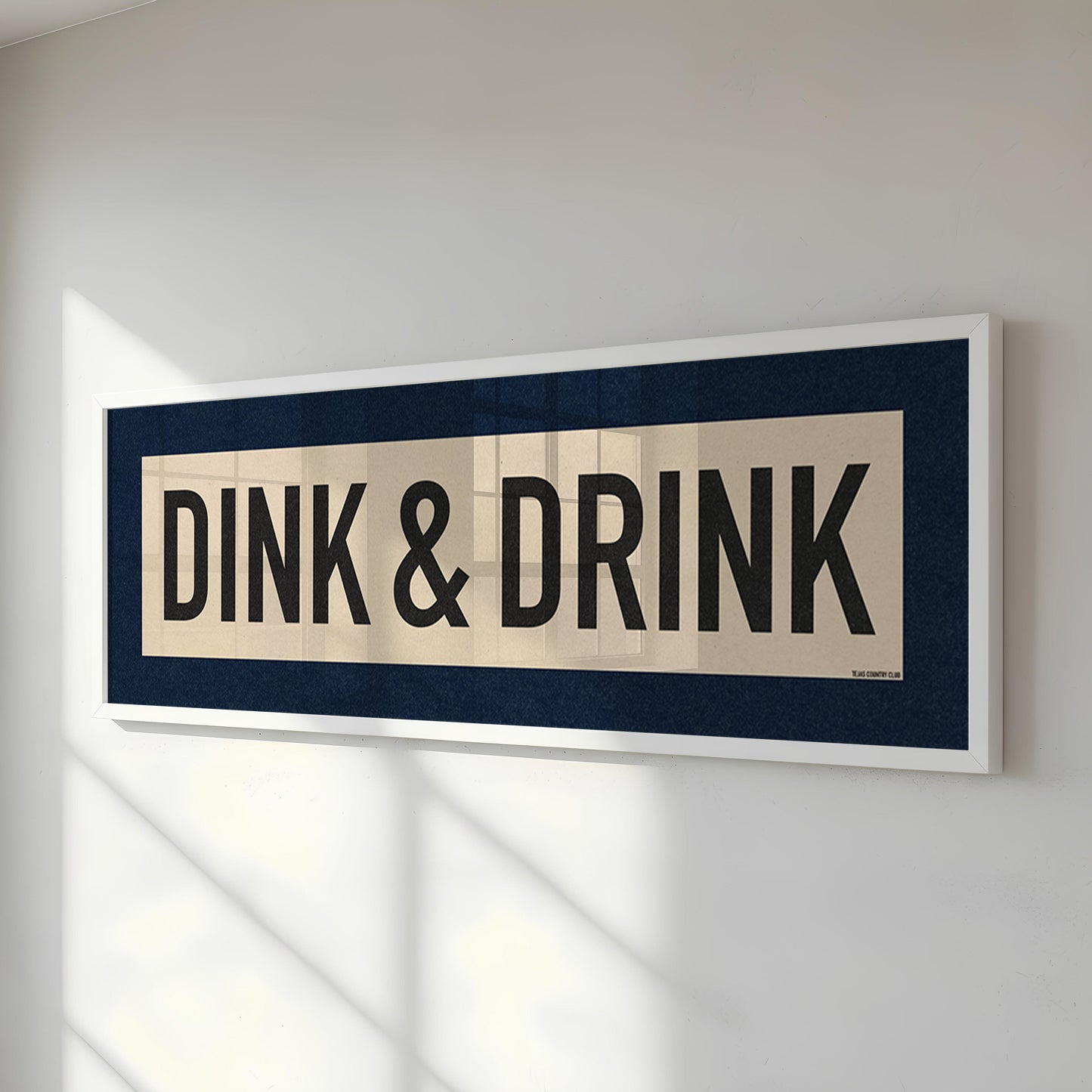 Framed Dink & Drink Pickleball Art Scroll Sign