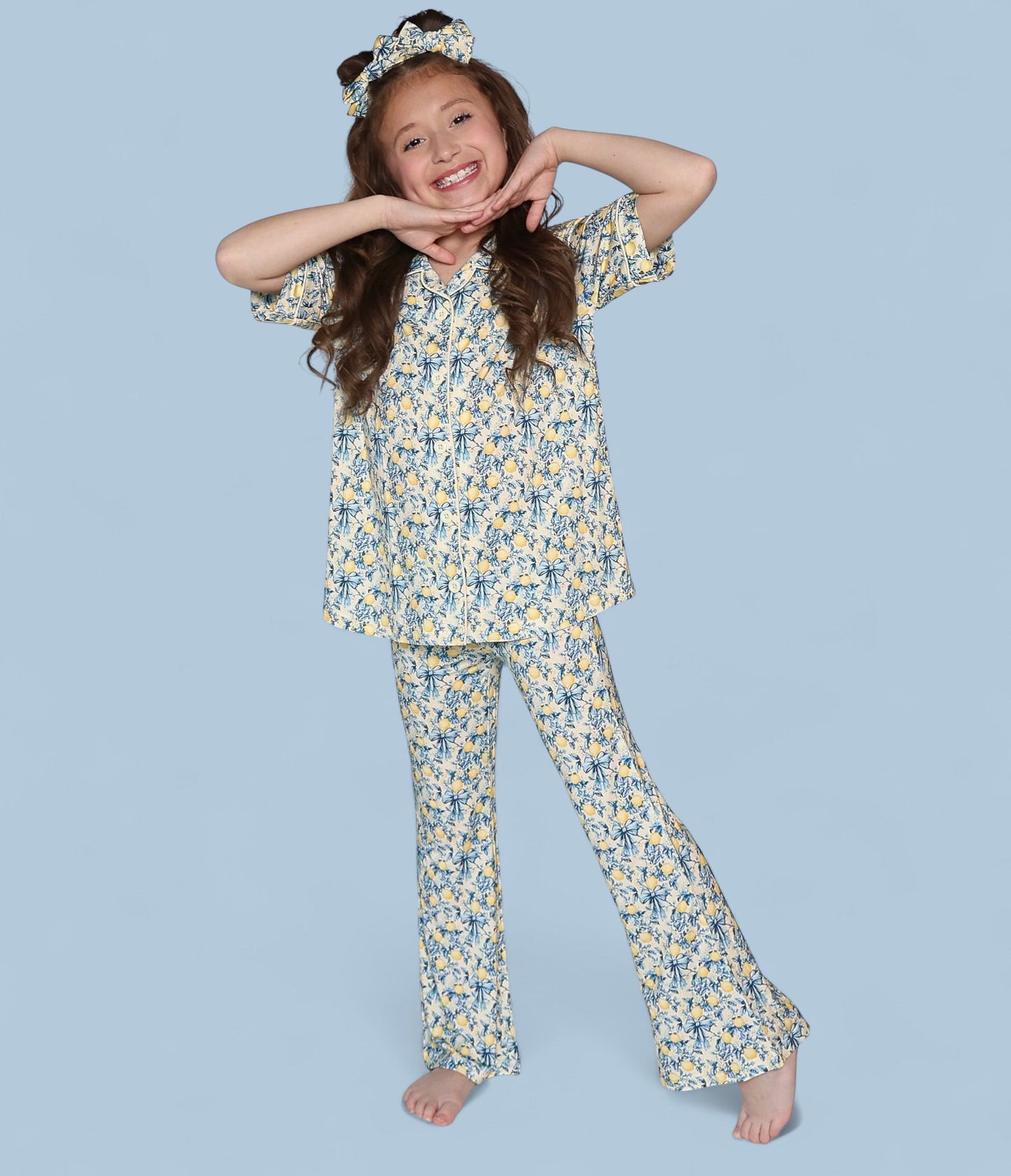 VINTAGE CITRUS TOILE DREAM GIRL'S FLARE SET