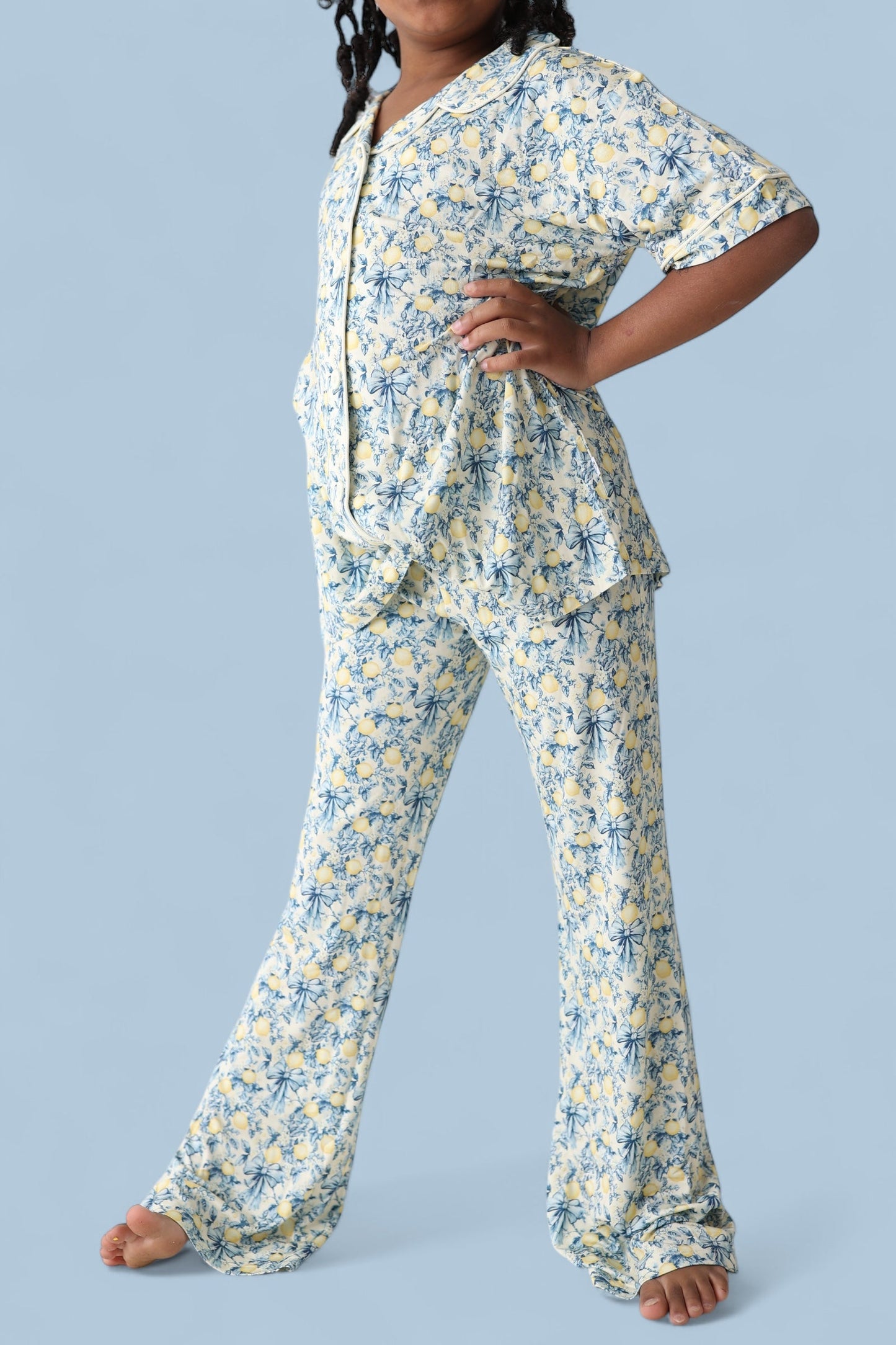 VINTAGE CITRUS TOILE DREAM GIRL'S FLARE SET