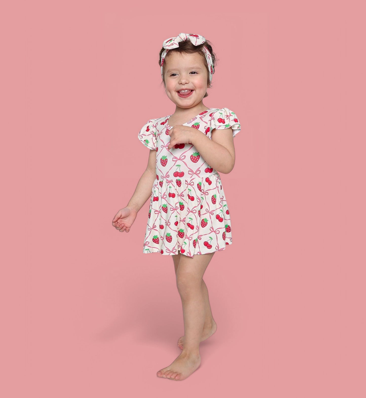 CHERRY BOW BERRY DREAM BODYSUIT DRESS
