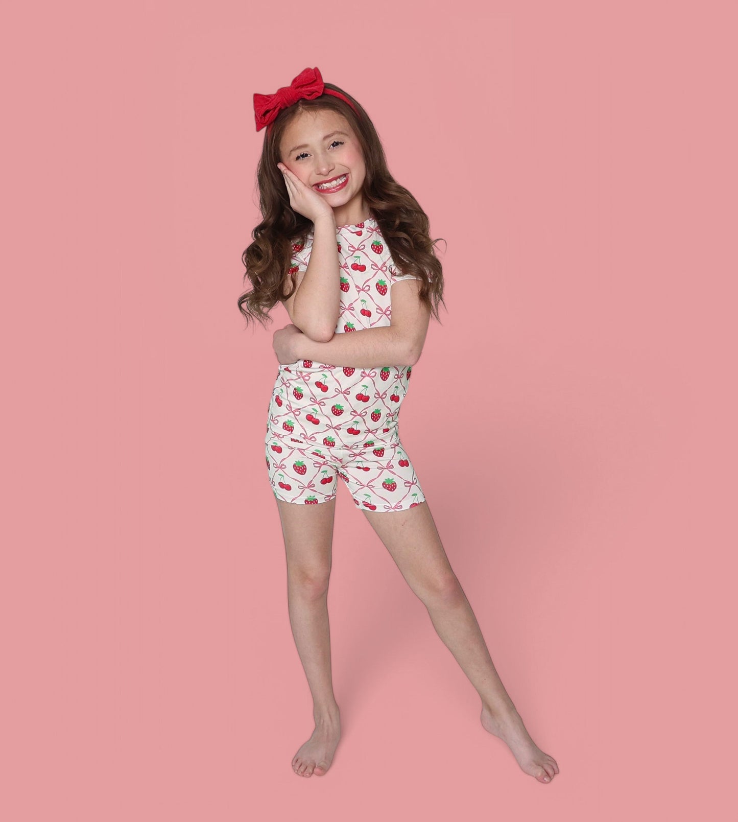 CHERRY BOW BERRY DREAM SHORT SET