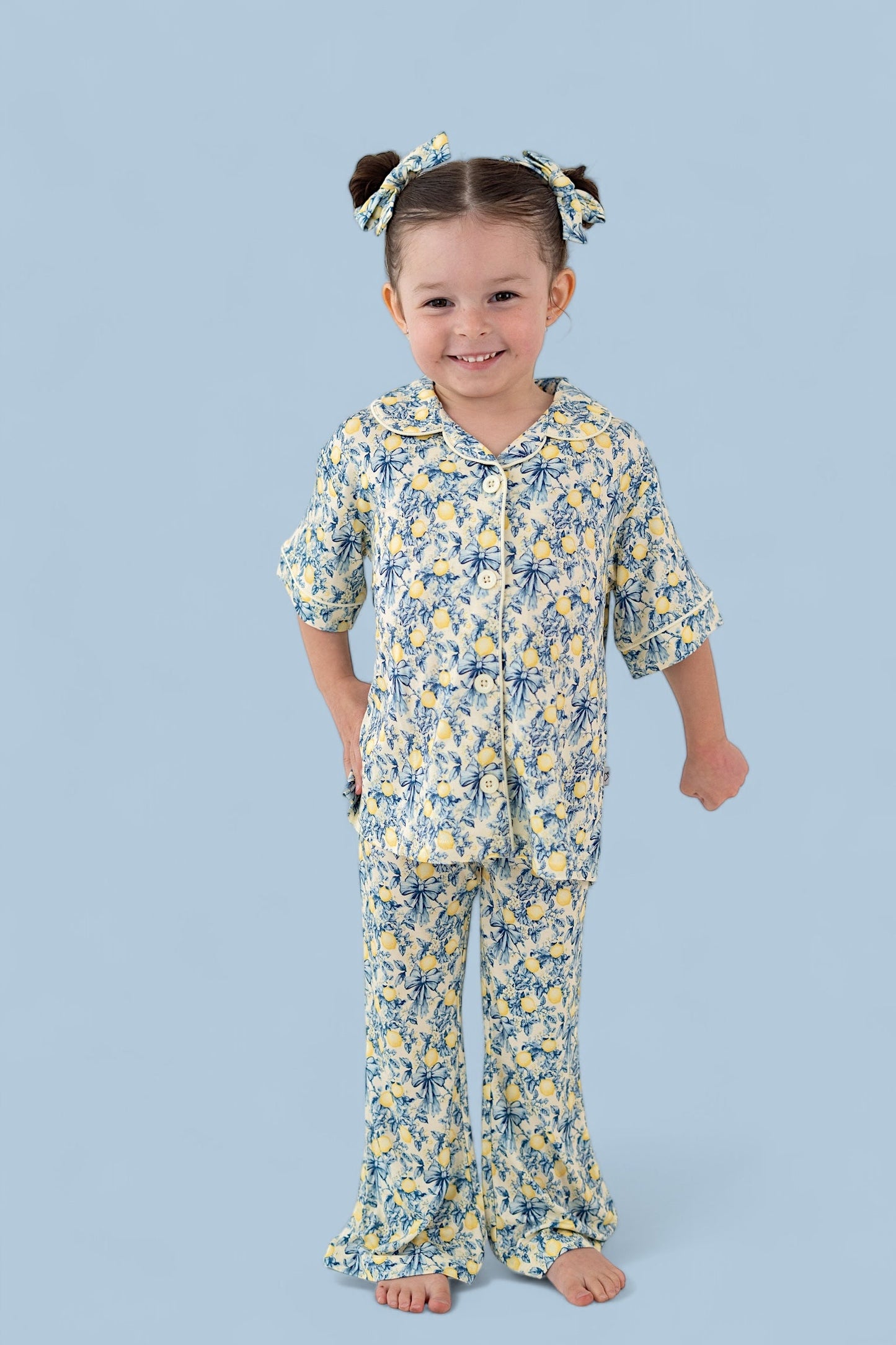 VINTAGE CITRUS TOILE DREAM GIRL'S FLARE SET