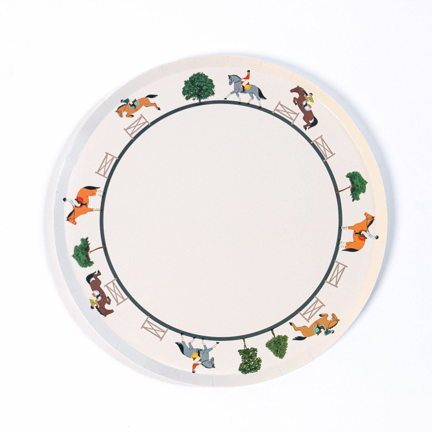 Equestrian Horse Riding Paper Dinner Plates 9in (x 12)