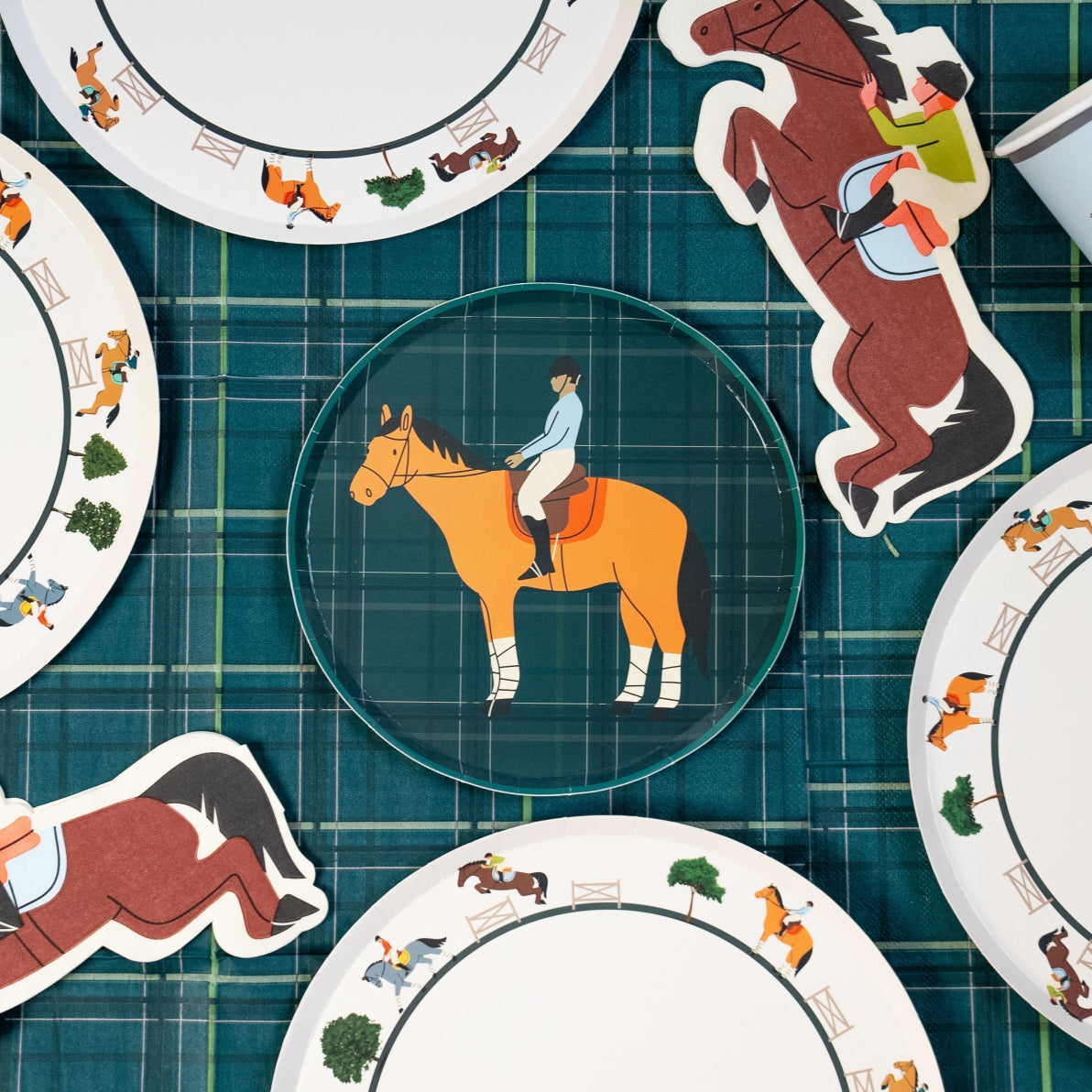 Equestrian Horse Riding Paper Dinner Plates 9in (x 12)