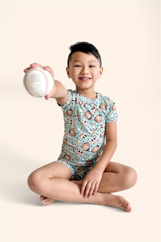 BASEBALL SMILEY DREAM SHORT SET