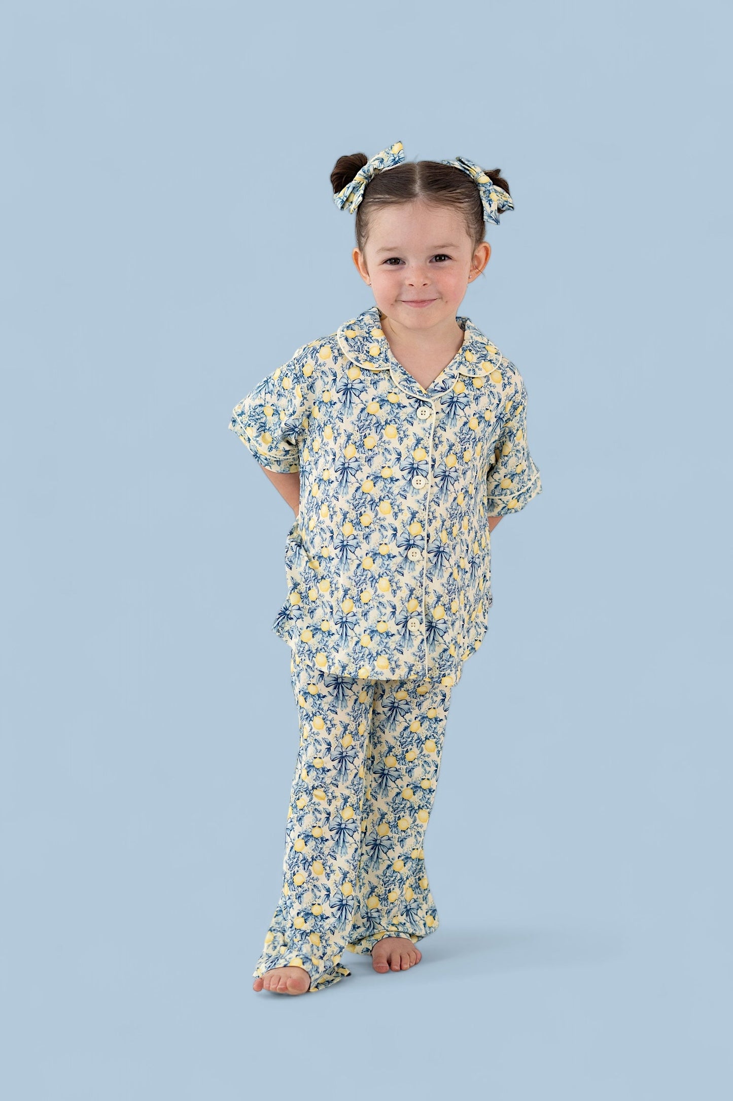 VINTAGE CITRUS TOILE DREAM GIRL'S FLARE SET