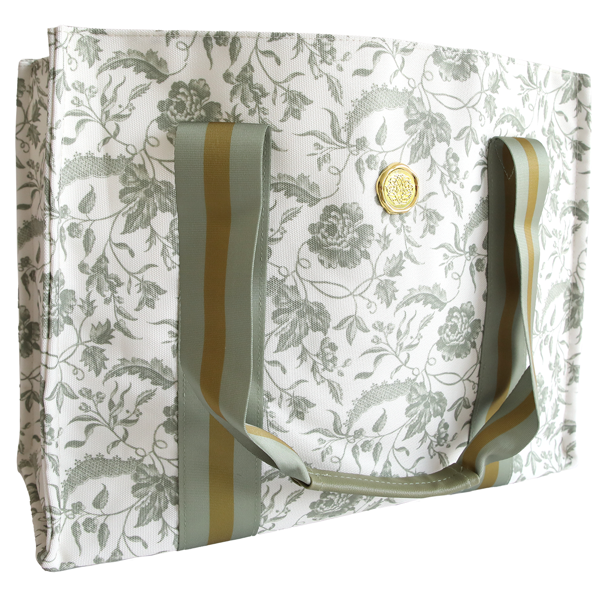 Green Climbing Rose Tote Bag