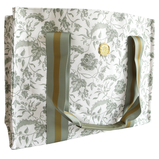 Green Climbing Rose Tote Bag