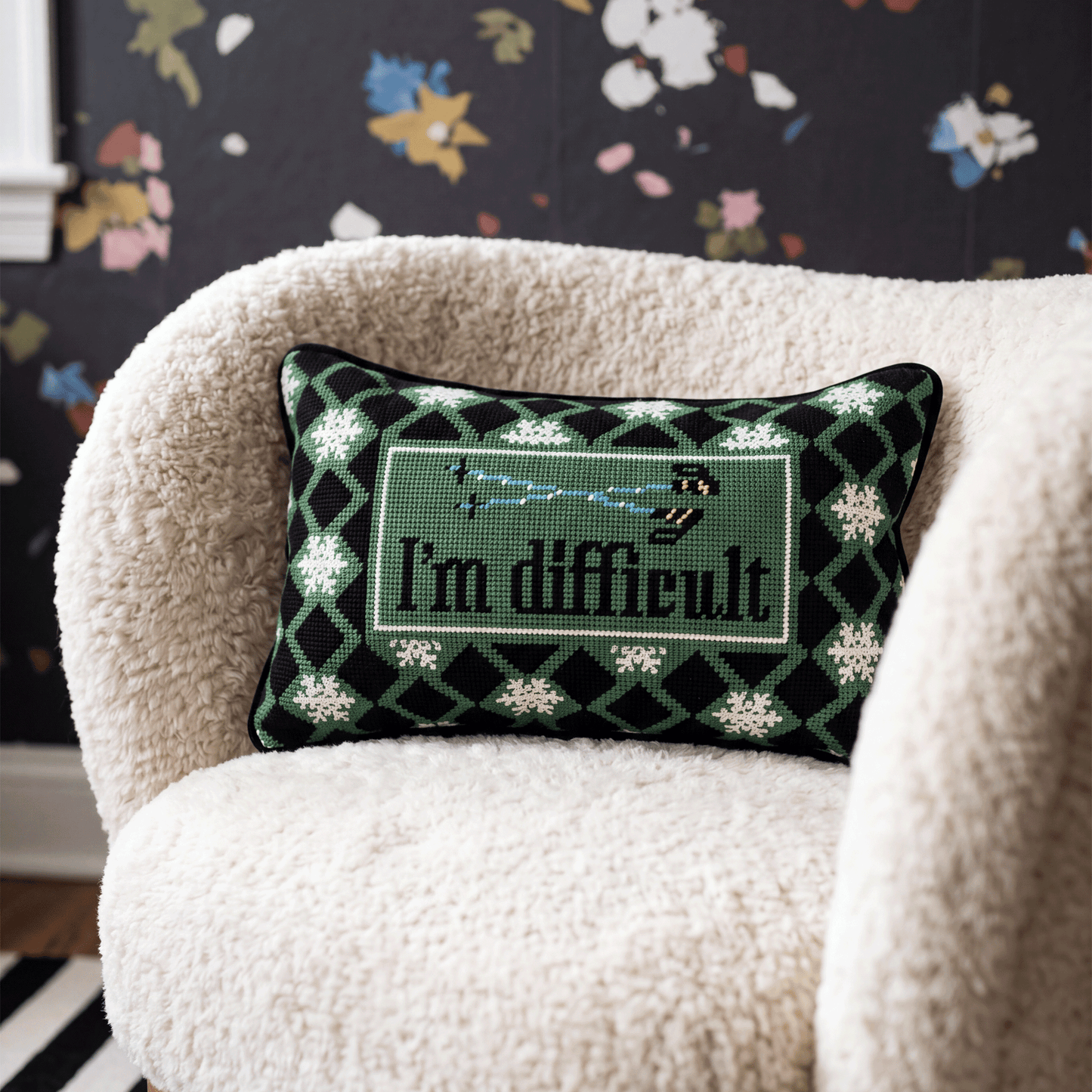 I'm Difficult Needlepoint Pillow
