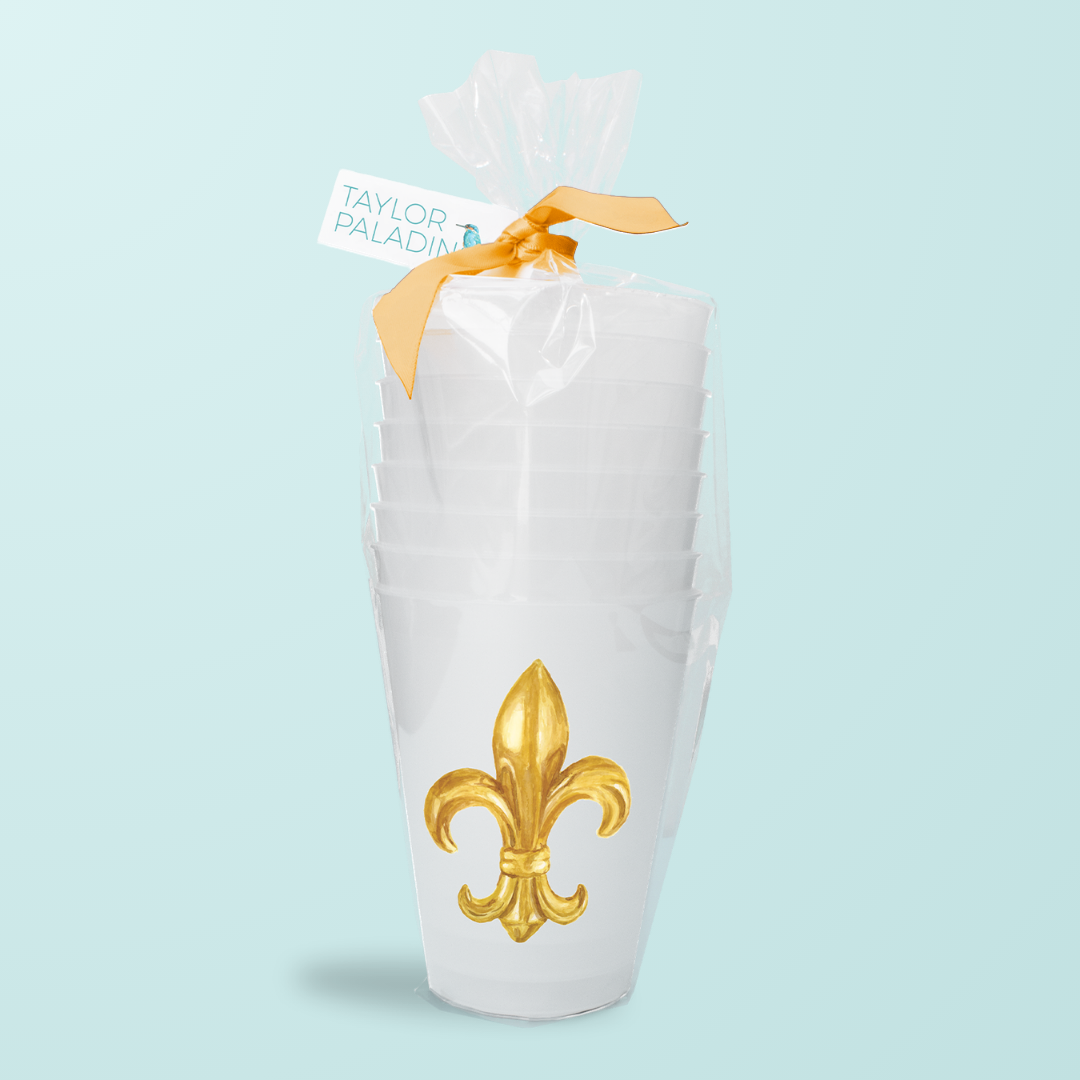 Fluer de Lis Frosted Cups