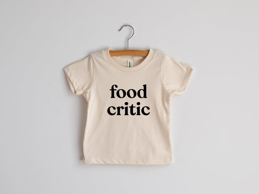Food Critic Cream Organic Baby & Kids Tee