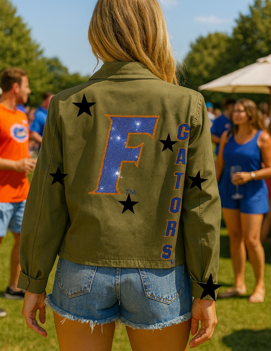 University of Florida F Gators Army Green Shacket
