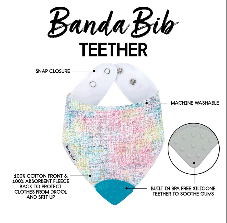 Banda Bib with Teether Attached  - Various Colors