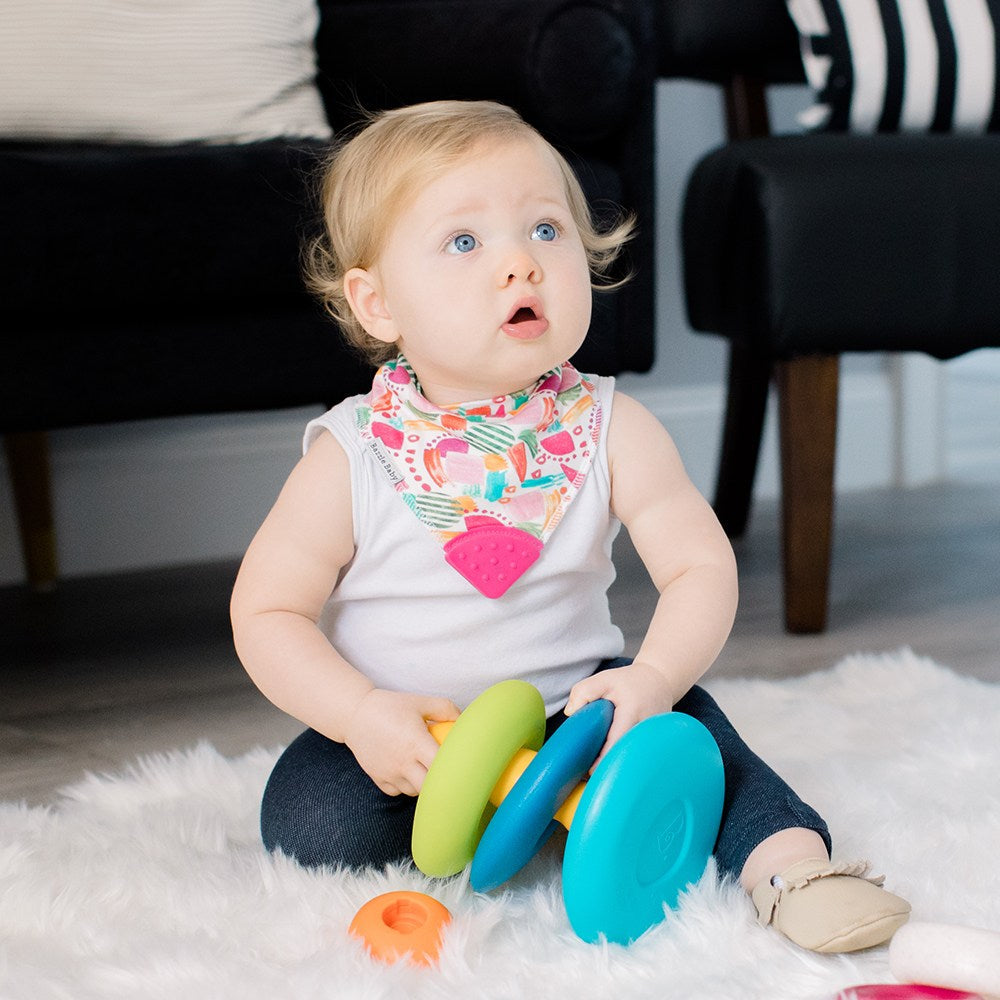 Banda Bib with Teether Attached  - Various Colors