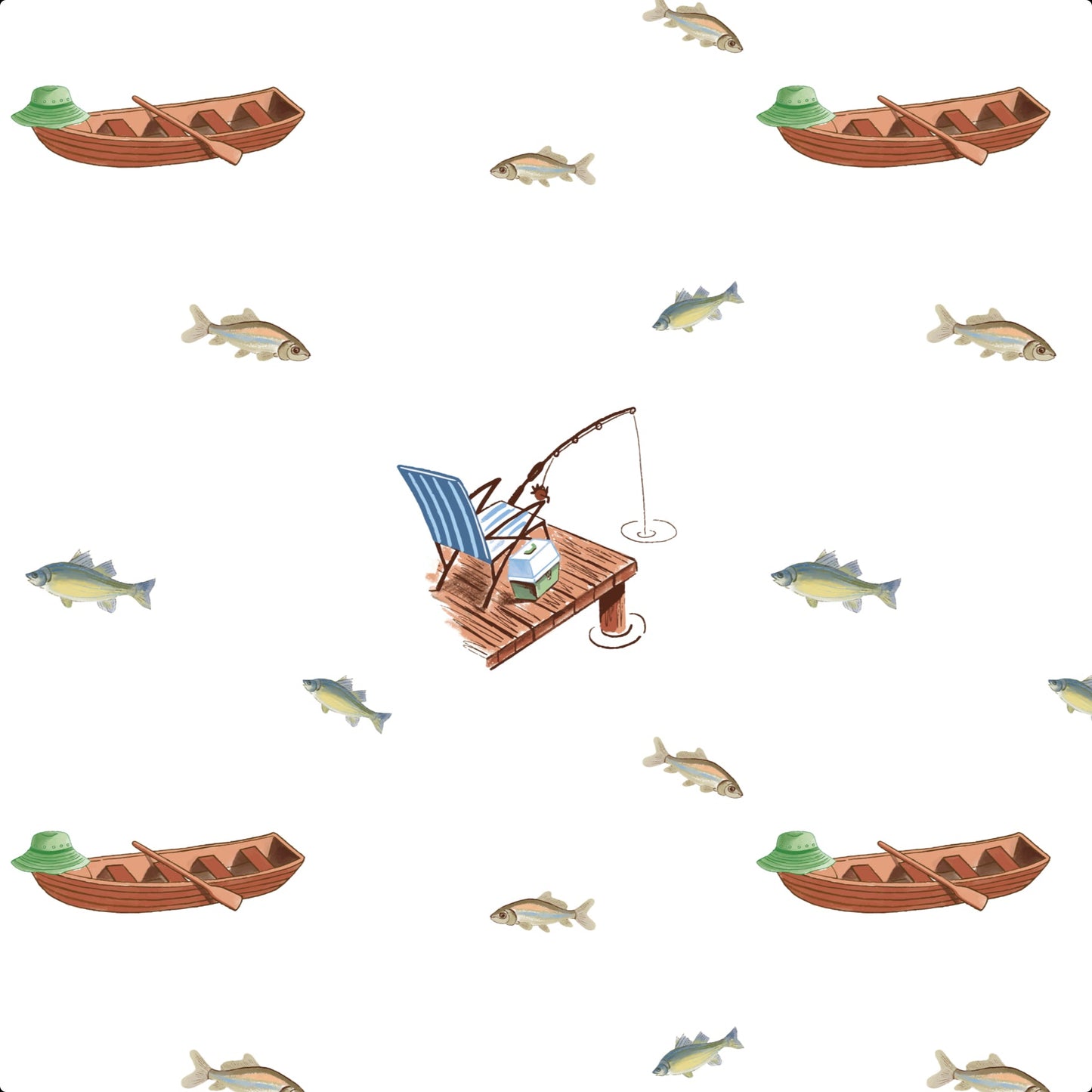 Gone Fishing Swaddle Blanket