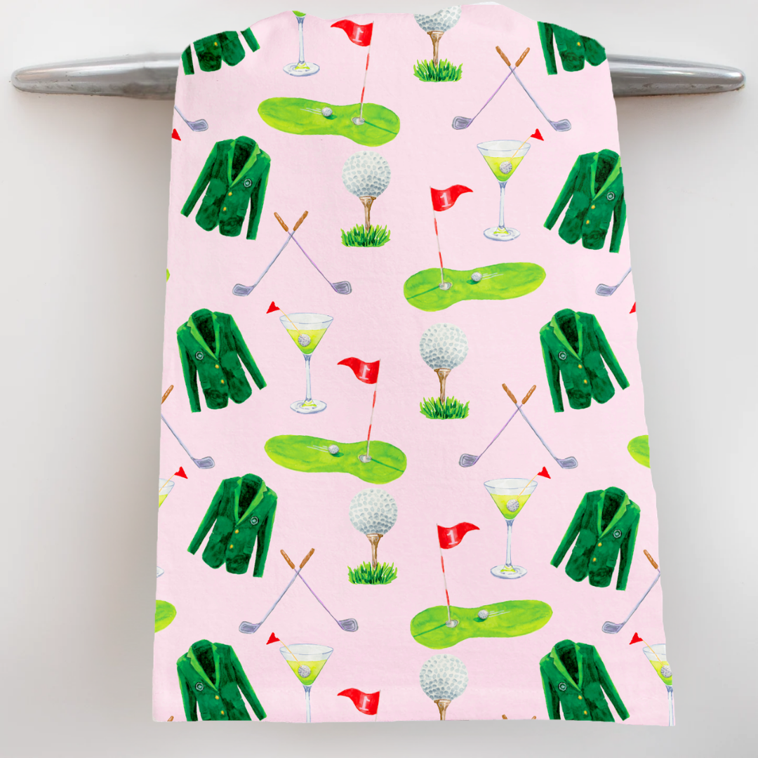Golf Pattern Tea Towel