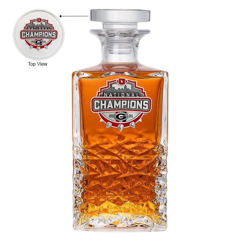 Georgia Bulldogs National Champions 2021 Spike Logo Heritage Decanter