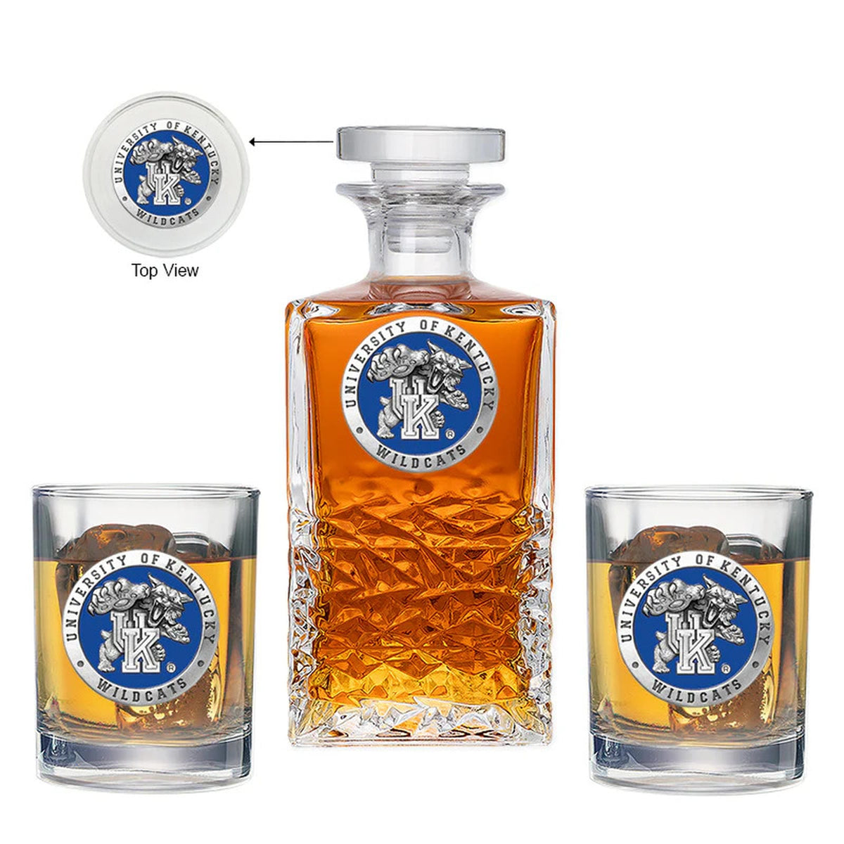 Kentucky Wildcats Heritage Decanter with 2 Glasses