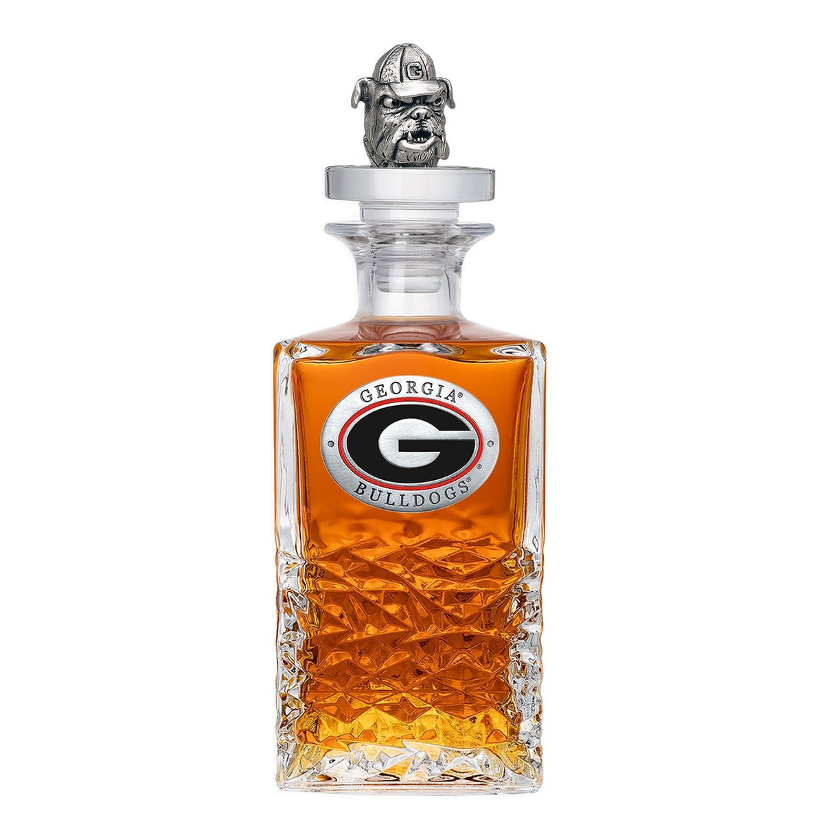 Georgia Bulldogs Heritage Decanter with 3D Top
