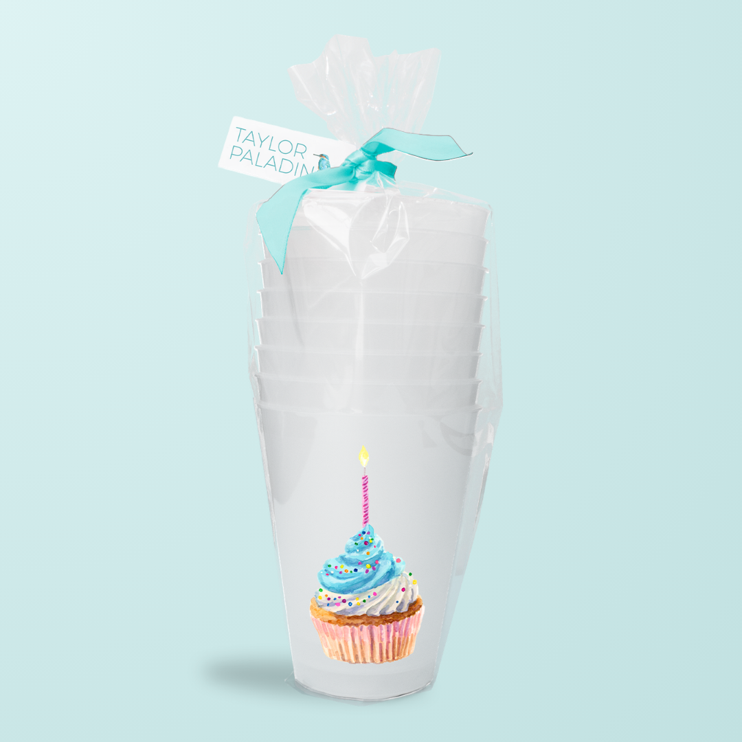 Happy Birthday Frosted Cup (Double-Sided)