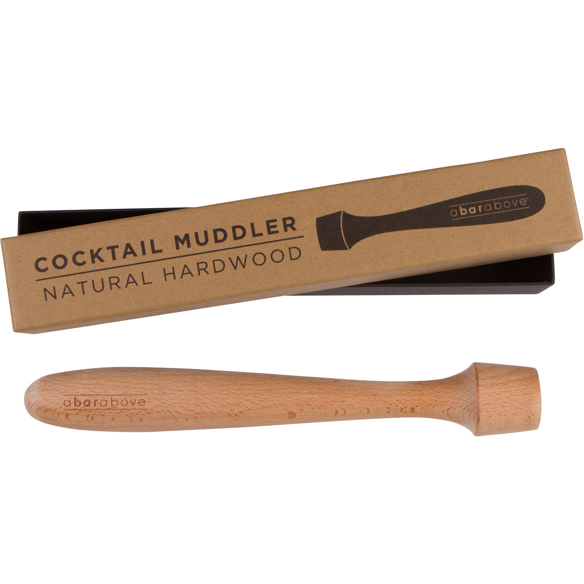 12" Cocktail Muddler - Natural Hardwood