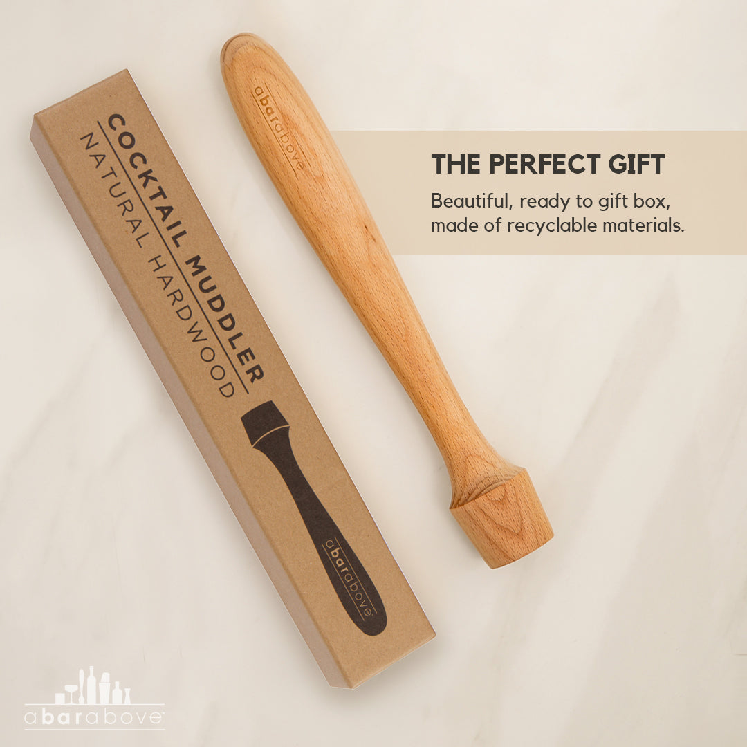 12" Cocktail Muddler - Natural Hardwood