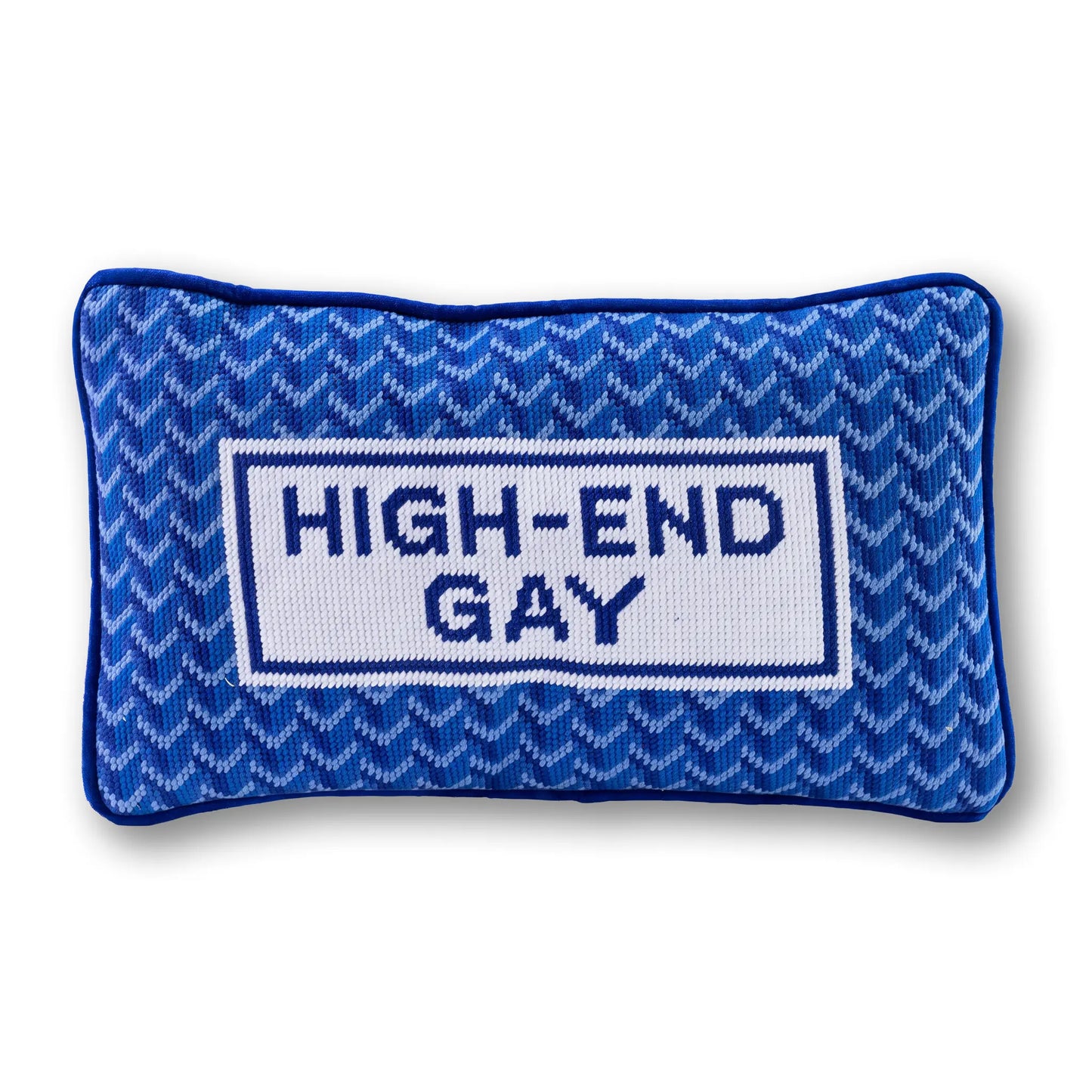 High End Gay Needlepoint Pillow