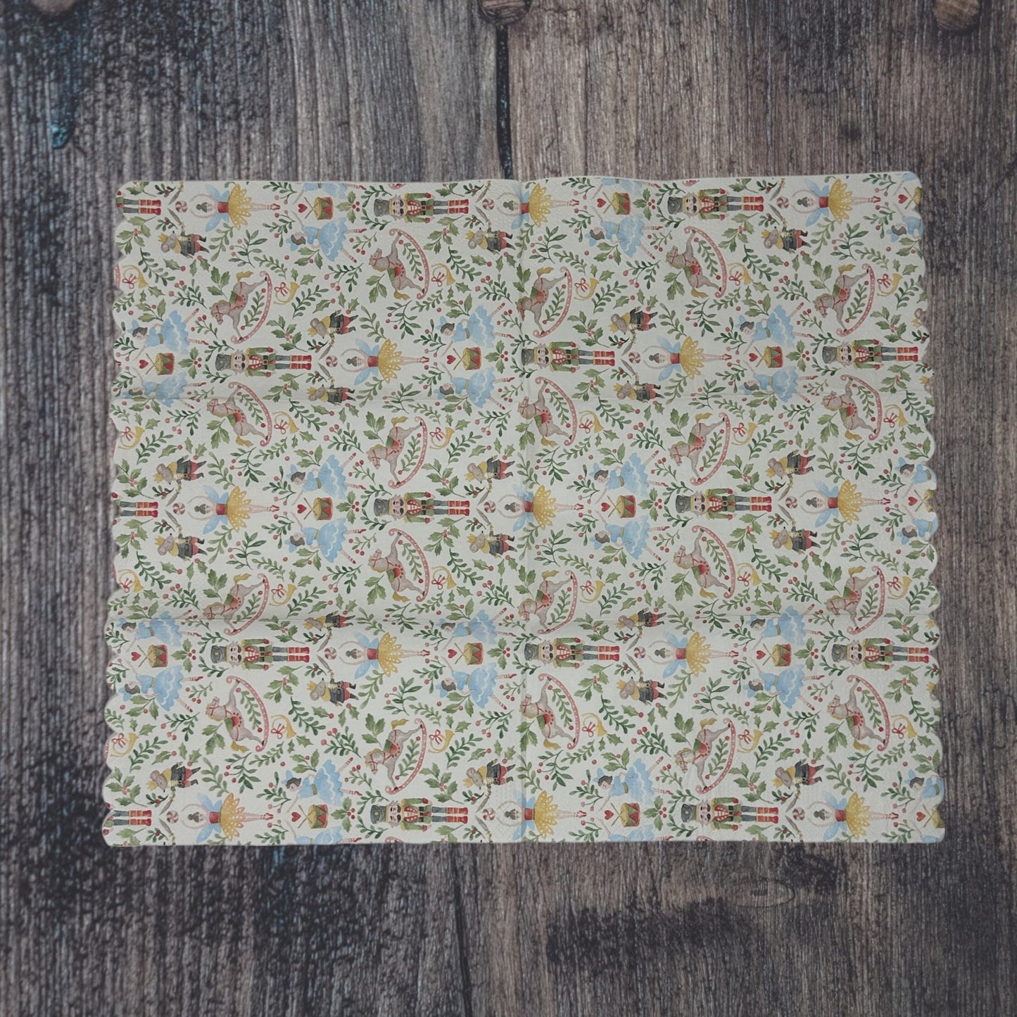 Nutcracker Guest Size Decoupage Napkins – Holiday Ballet Christmas Paper Napkins for Crafts, Journaling & Mixed Media