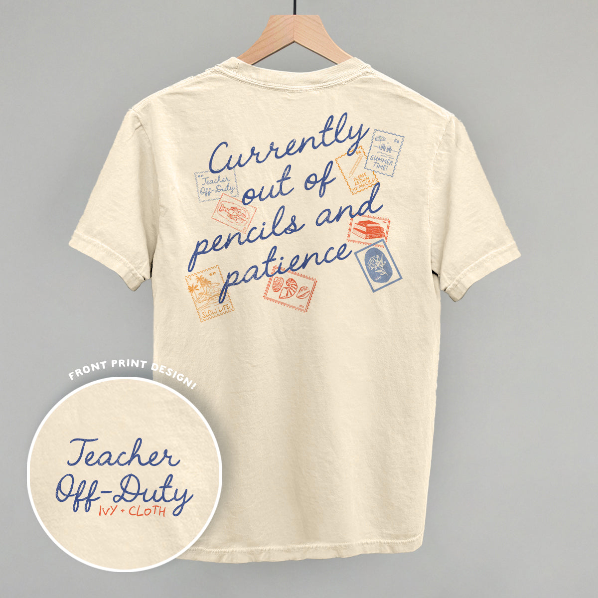 Teacher Off Duty Stamps (Back Print)
