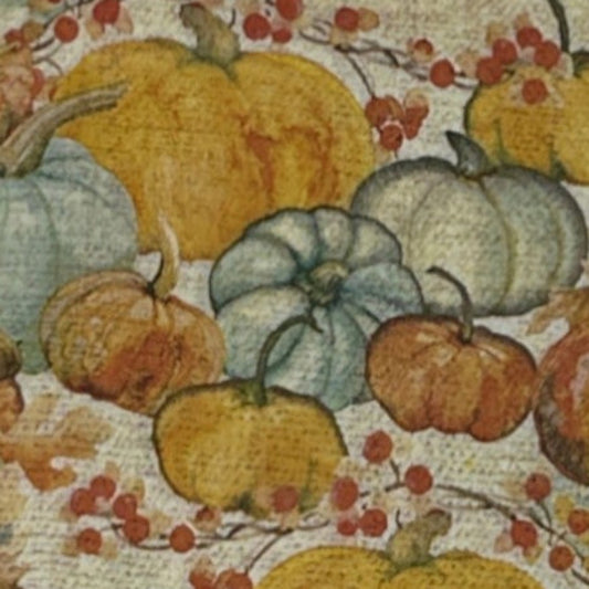 paper napkin with autumn pumpkin design 