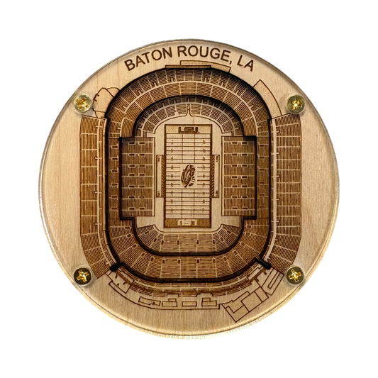 Baton Rouge, Louisiana Coaster Art (Tiger Stadium)