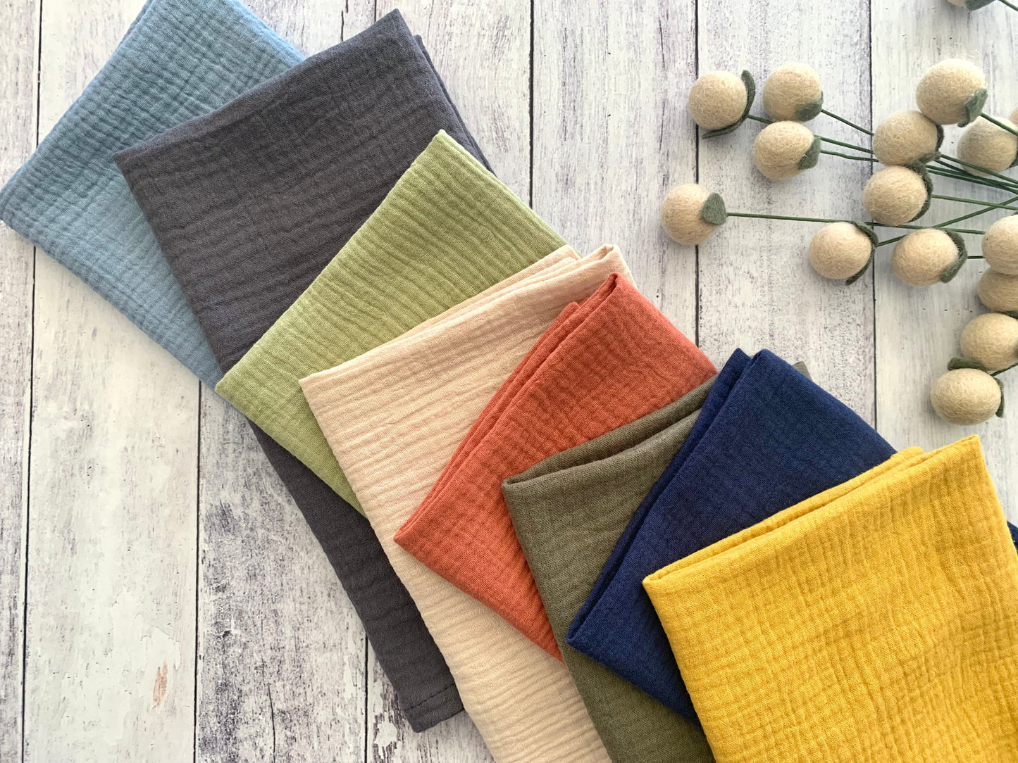 Cotton Crinkle Cloth Napkins, set of four