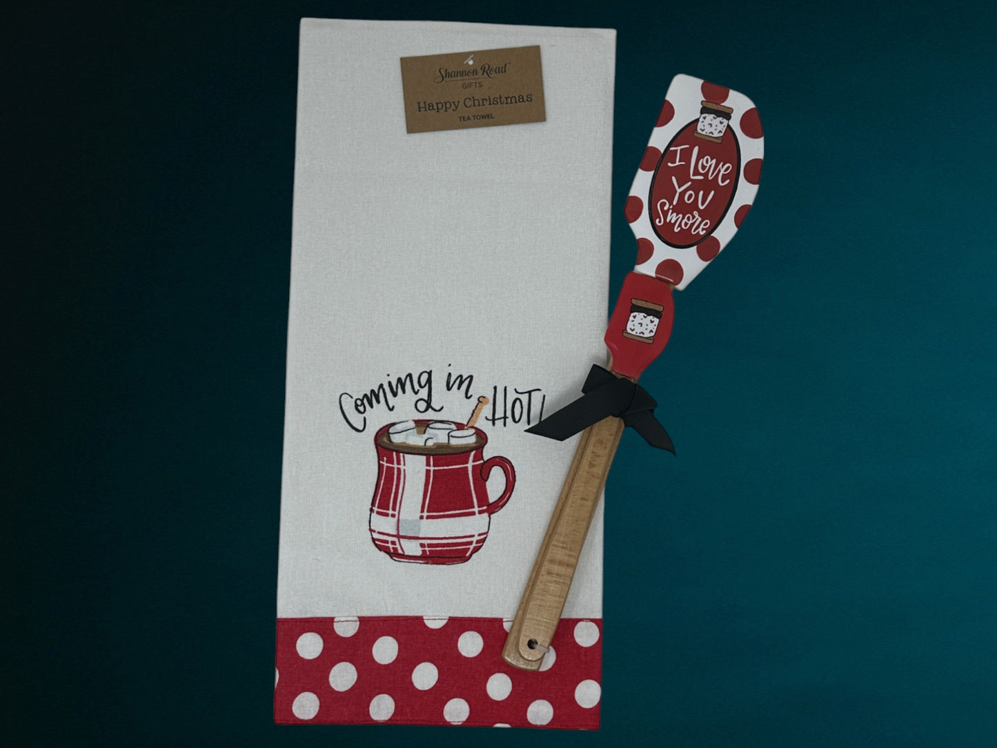 Valentines Day I love you S'more Kitchen Coffee Mug, Tea Towel & Spatulas Gift Set