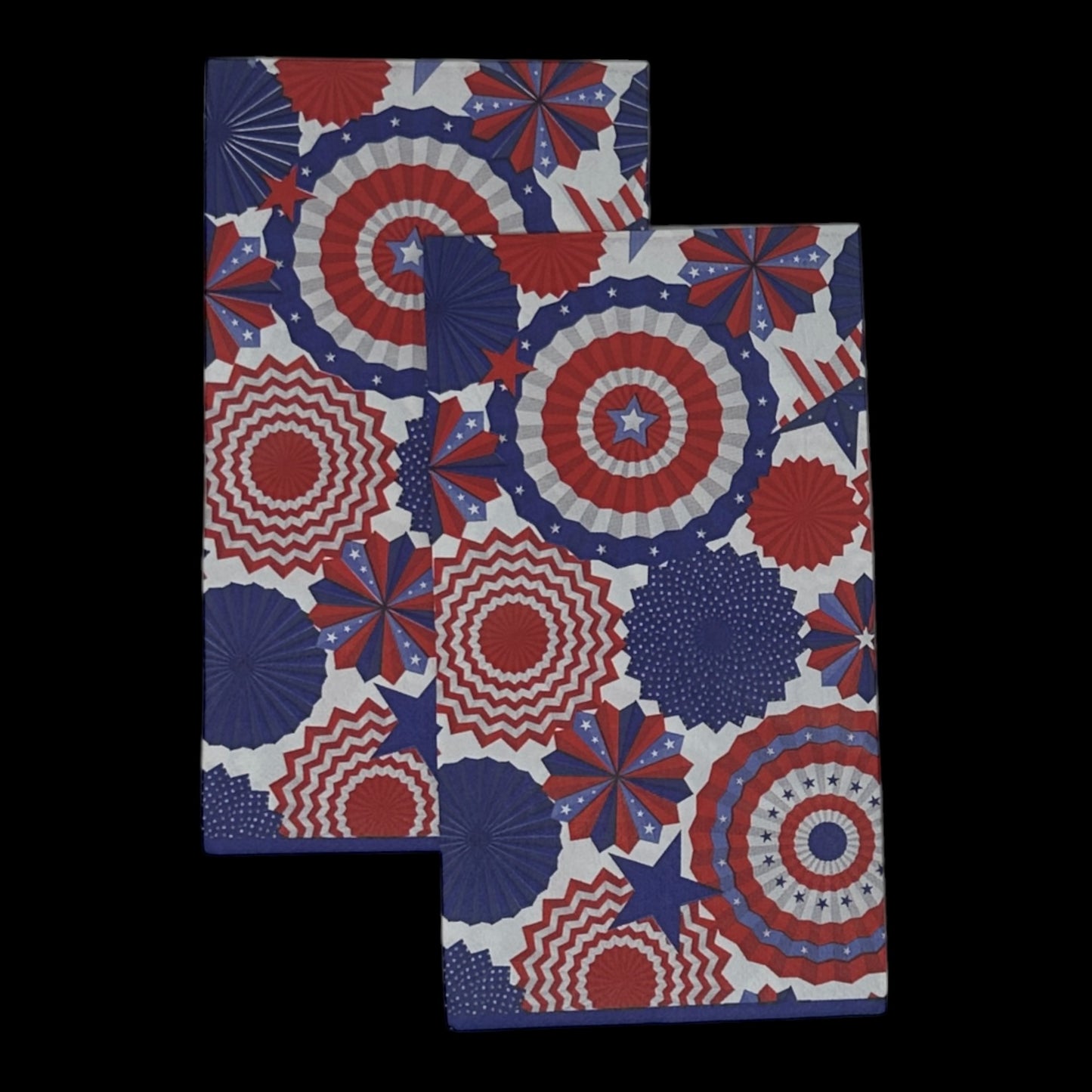 Decoupage Napkins Red White Blue 4th of July Bunting Guest Summer Paper Craft