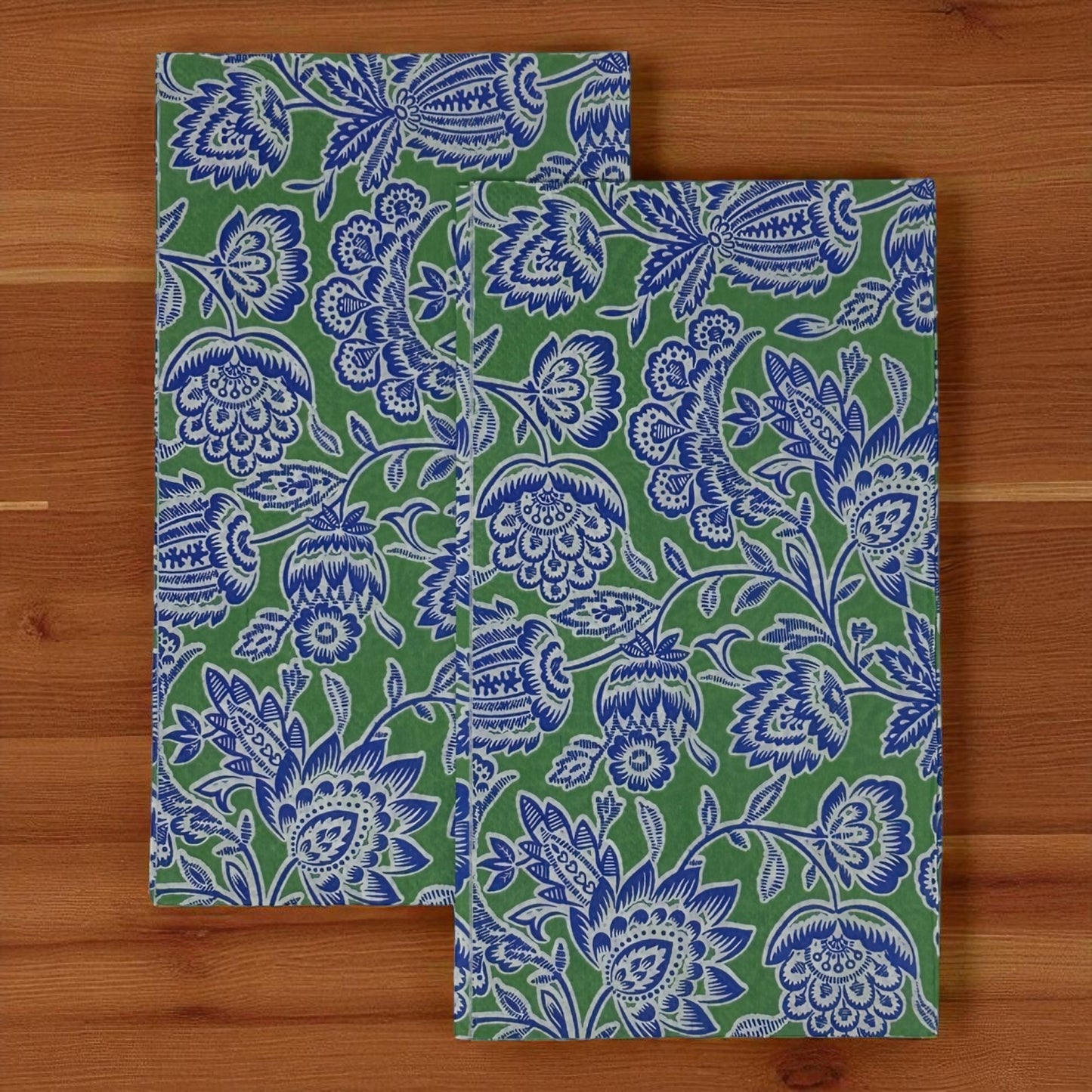 Blue Floral Guest Napkins | Eccolo | 3-Ply Paper Napkins for Crafts & Décor