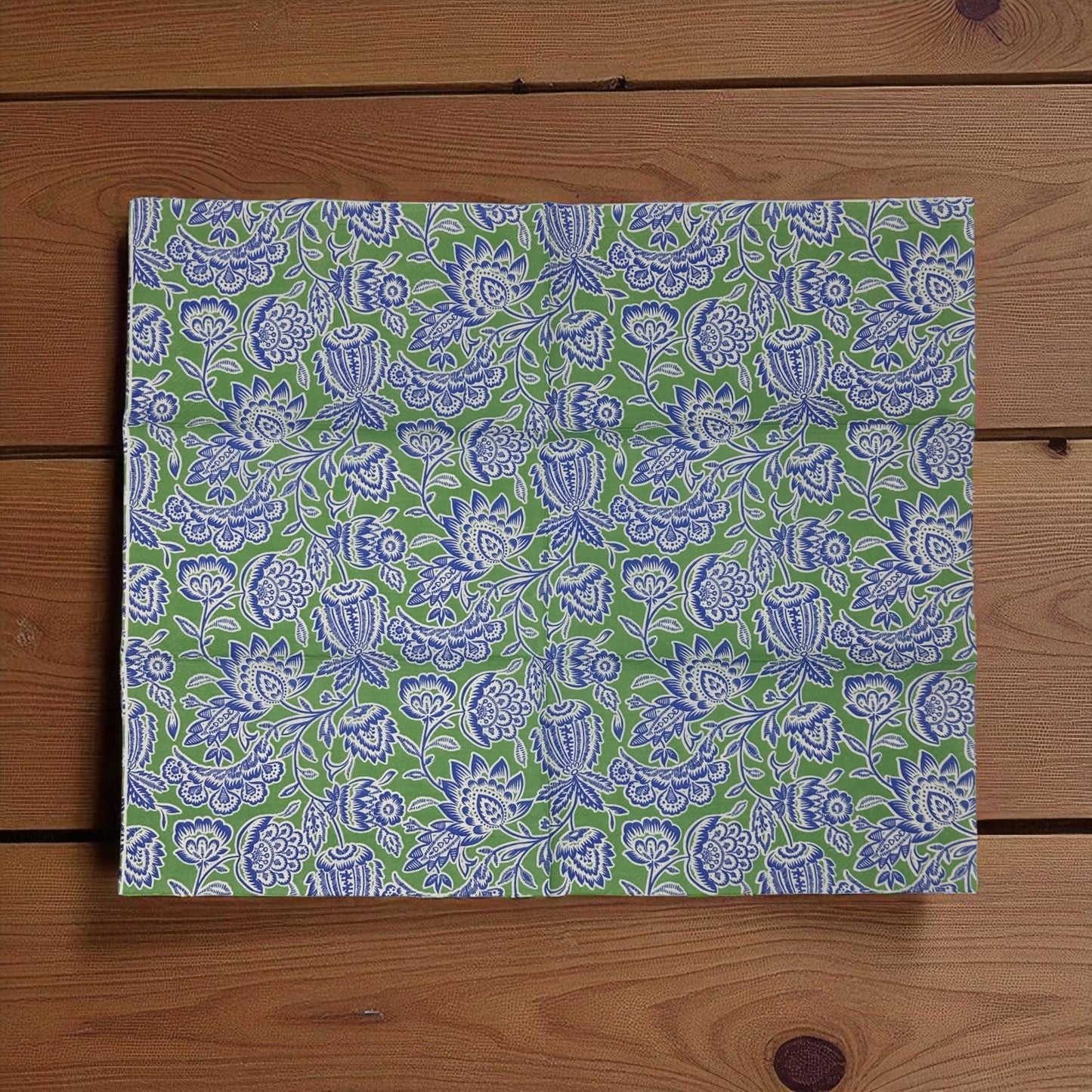 Blue Floral Guest Napkins | Eccolo | 3-Ply Paper Napkins for Crafts & Décor