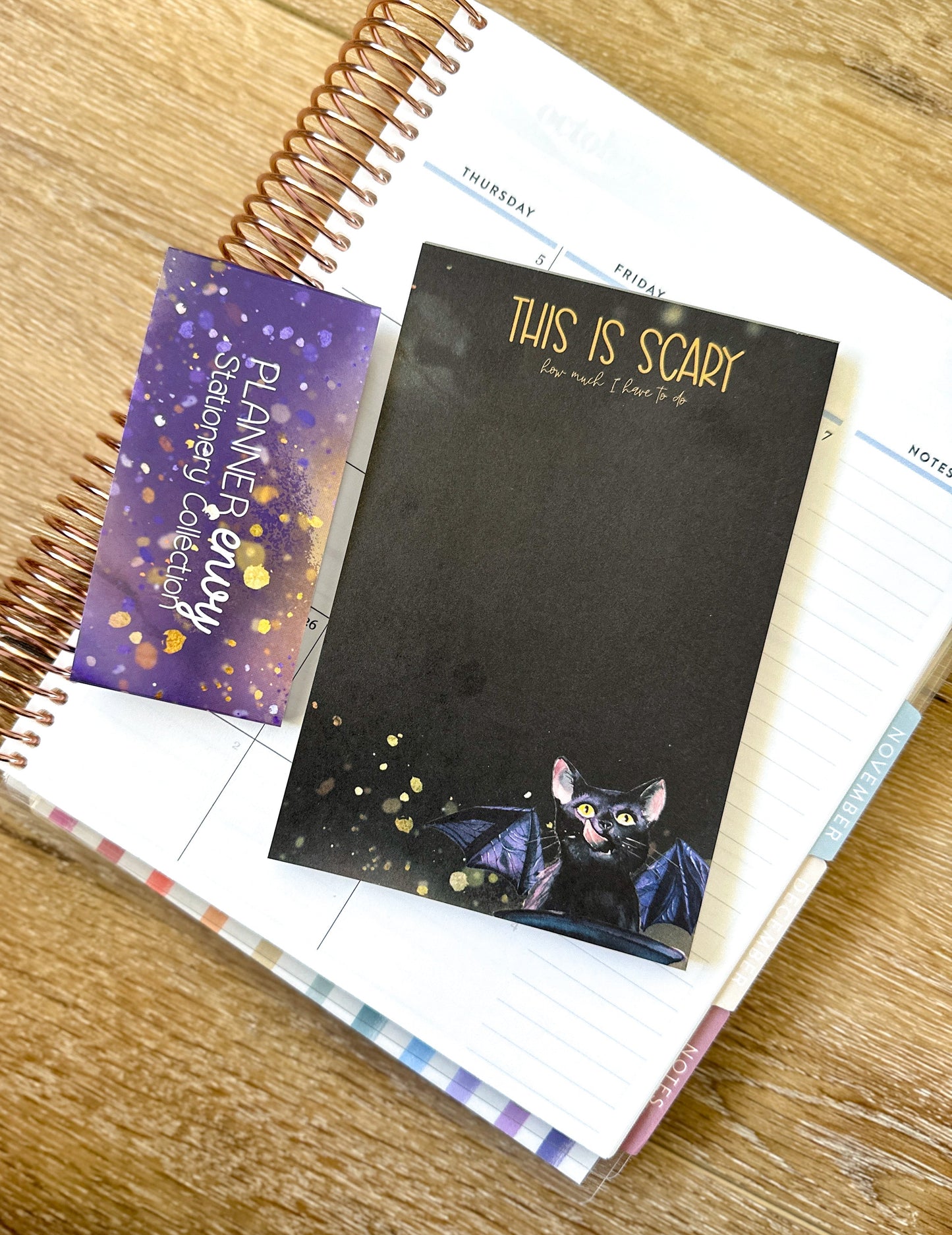 Black Spooky Halloween Notepad. It's Scary How Much I have To Do List Pad - 4x6 Inches (*Notepad Only*) (NPE010)