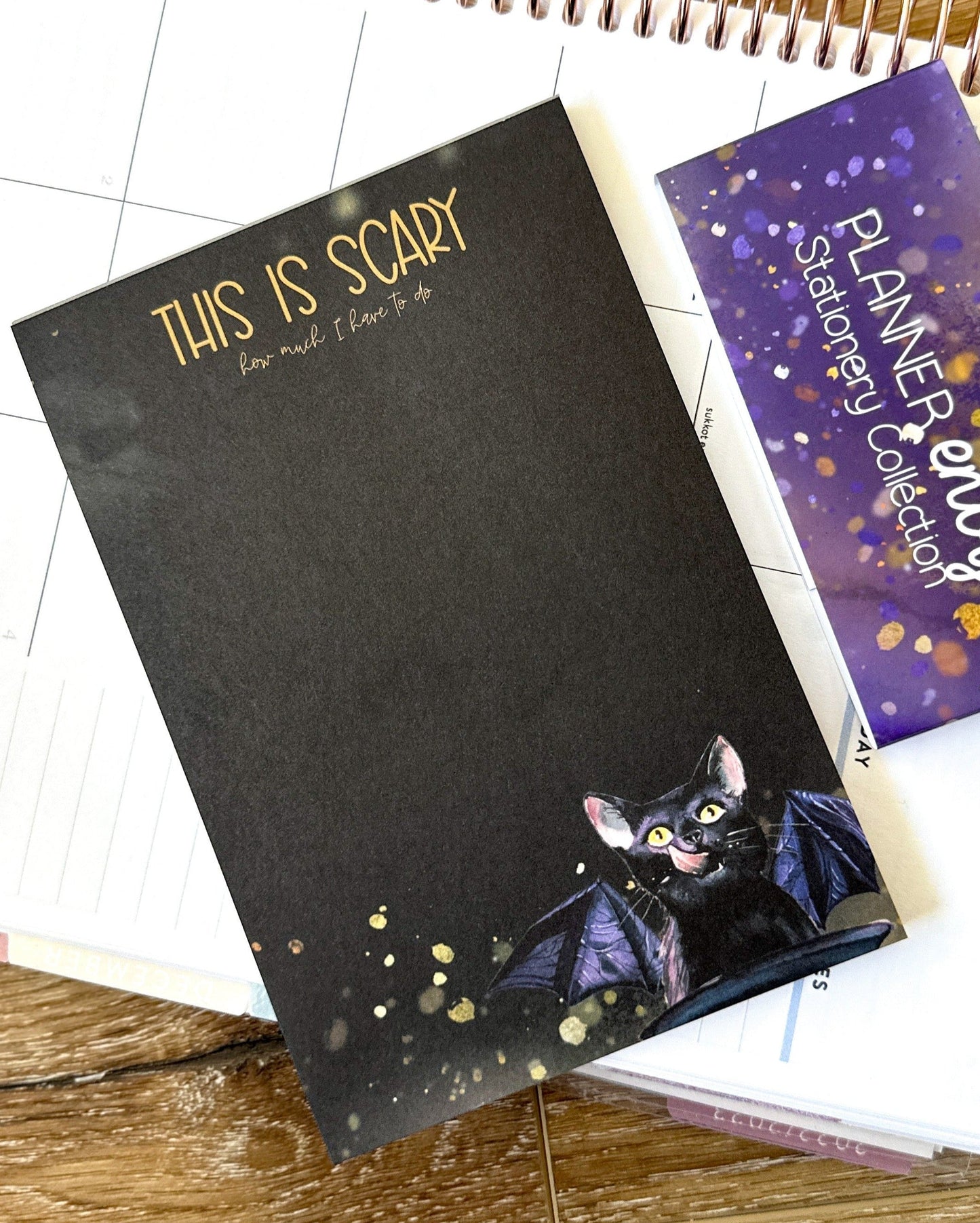 Black Spooky Halloween Notepad. It's Scary How Much I have To Do List Pad - 4x6 Inches (*Notepad Only*) (NPE010)