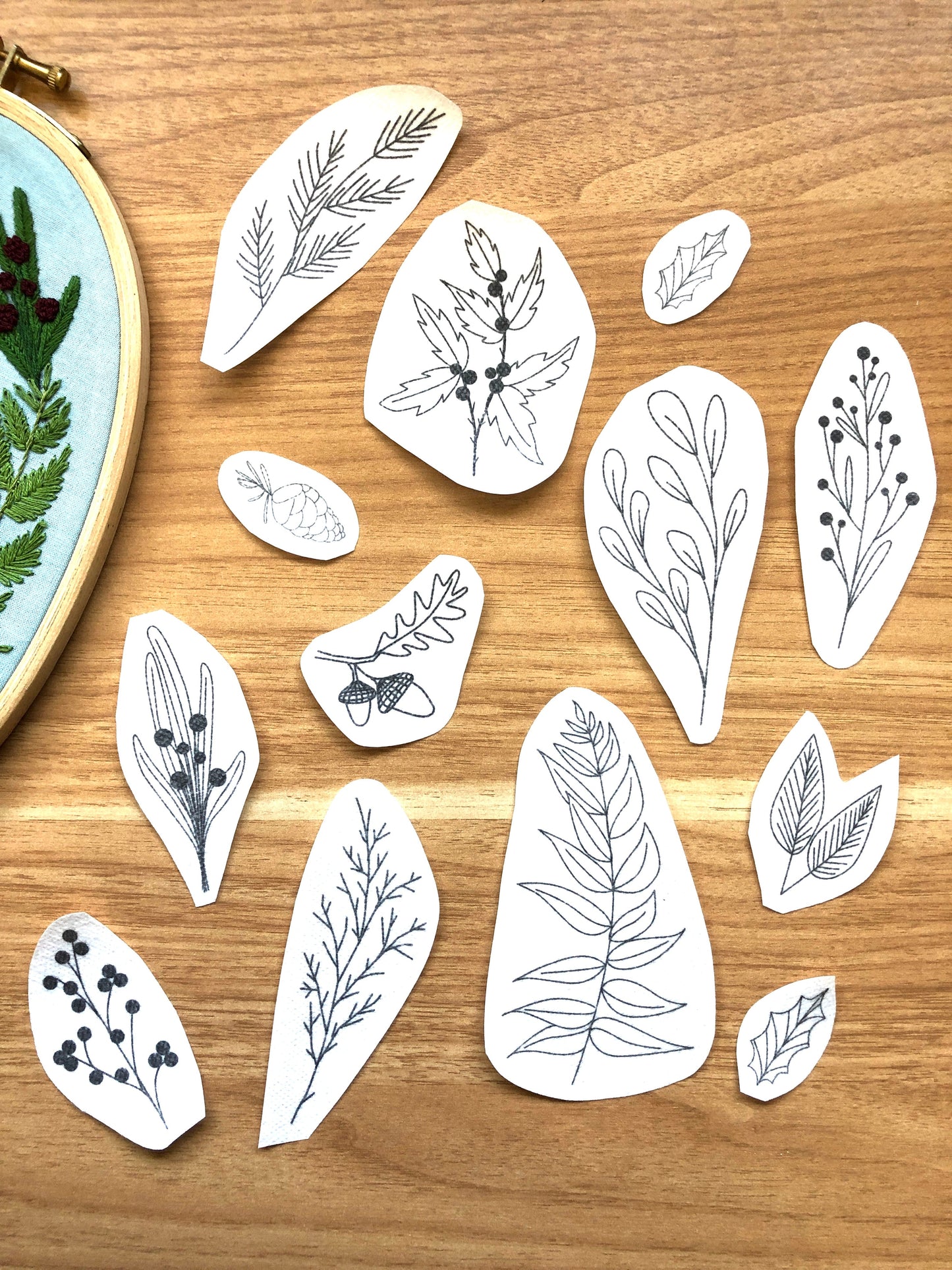 Winter Forage - Peel Stick and Stitch Hand Embroidery Patterns