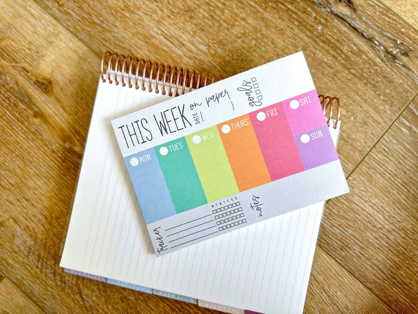 Weekly Dashboard Things To Do Rainbow Notepad - 7x5 Inches (*Notepad Only*) (NPE001)