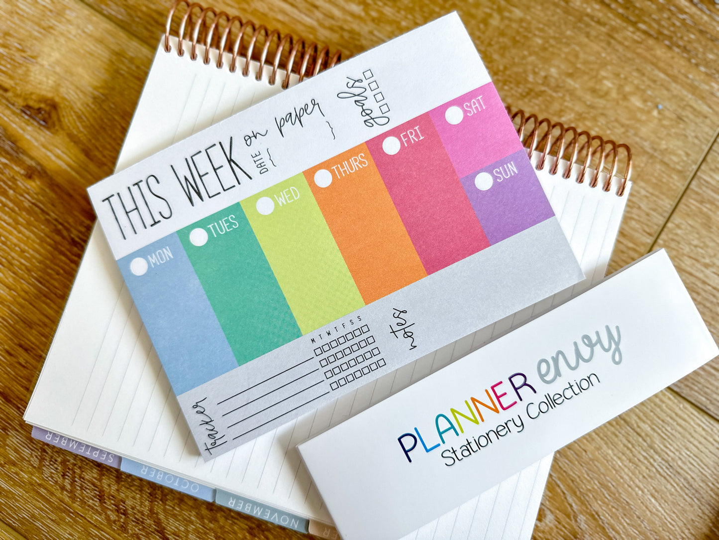 Weekly Dashboard Things To Do Rainbow Notepad - 7x5 Inches (*Notepad Only*) (NPE001)