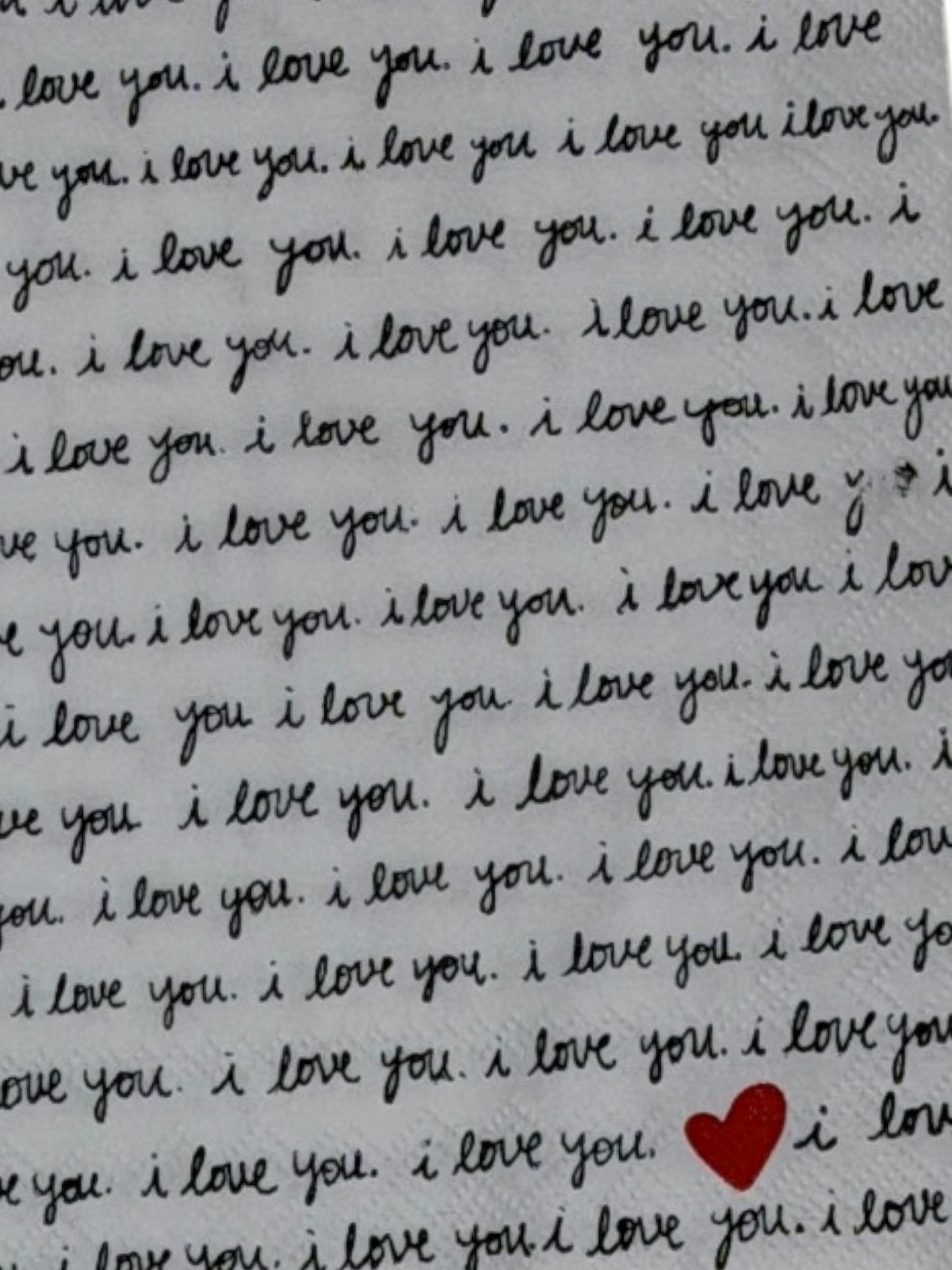 I Love You Script Cocktail Decoupage Paper Napkins – Romantic Valentine Wedding Love Quote | Set of 2