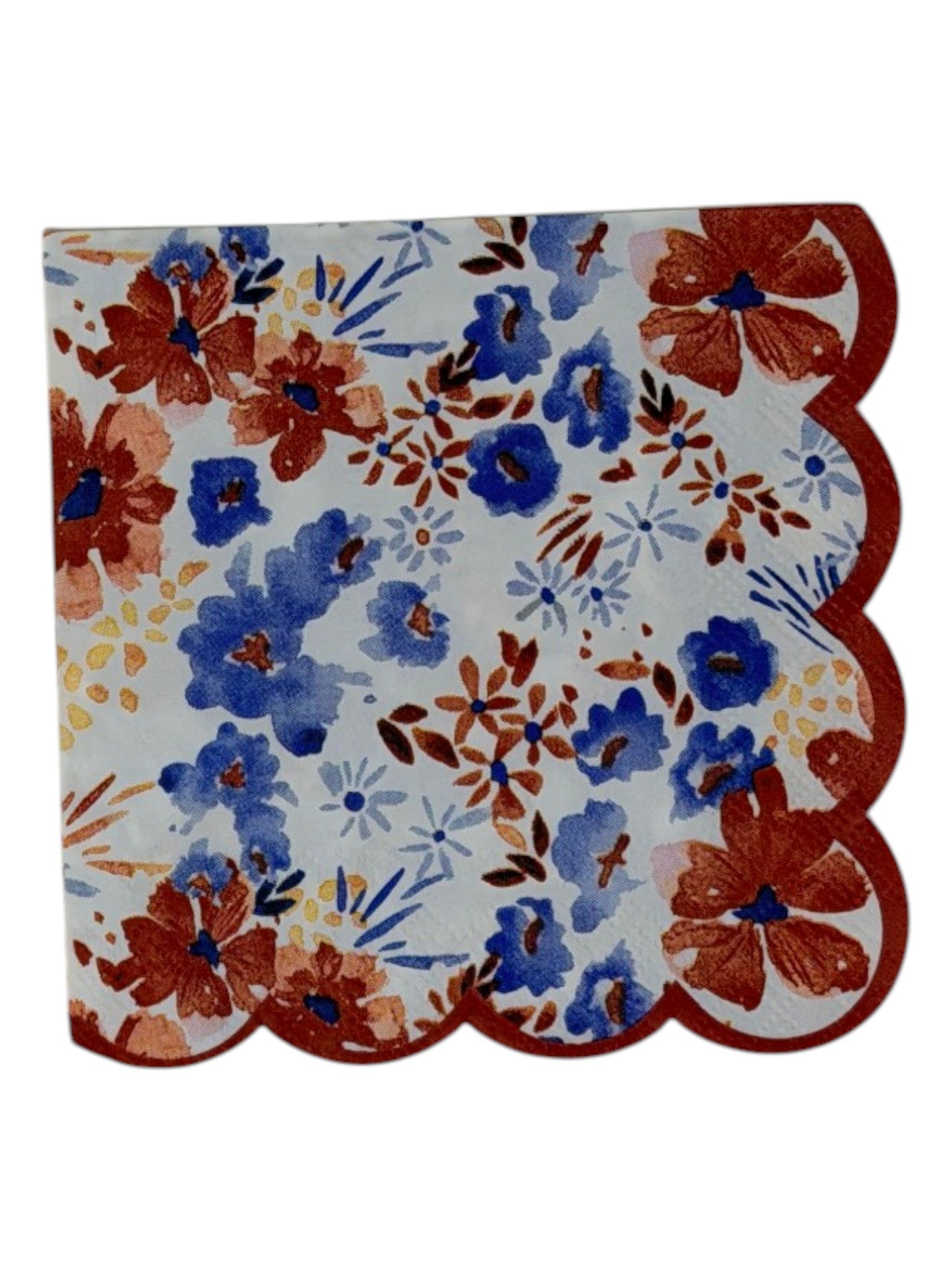 Americana Floral Decoupage Paper Napkins – You Choose Design | Red White Blue Botanical Garden | Set of 2