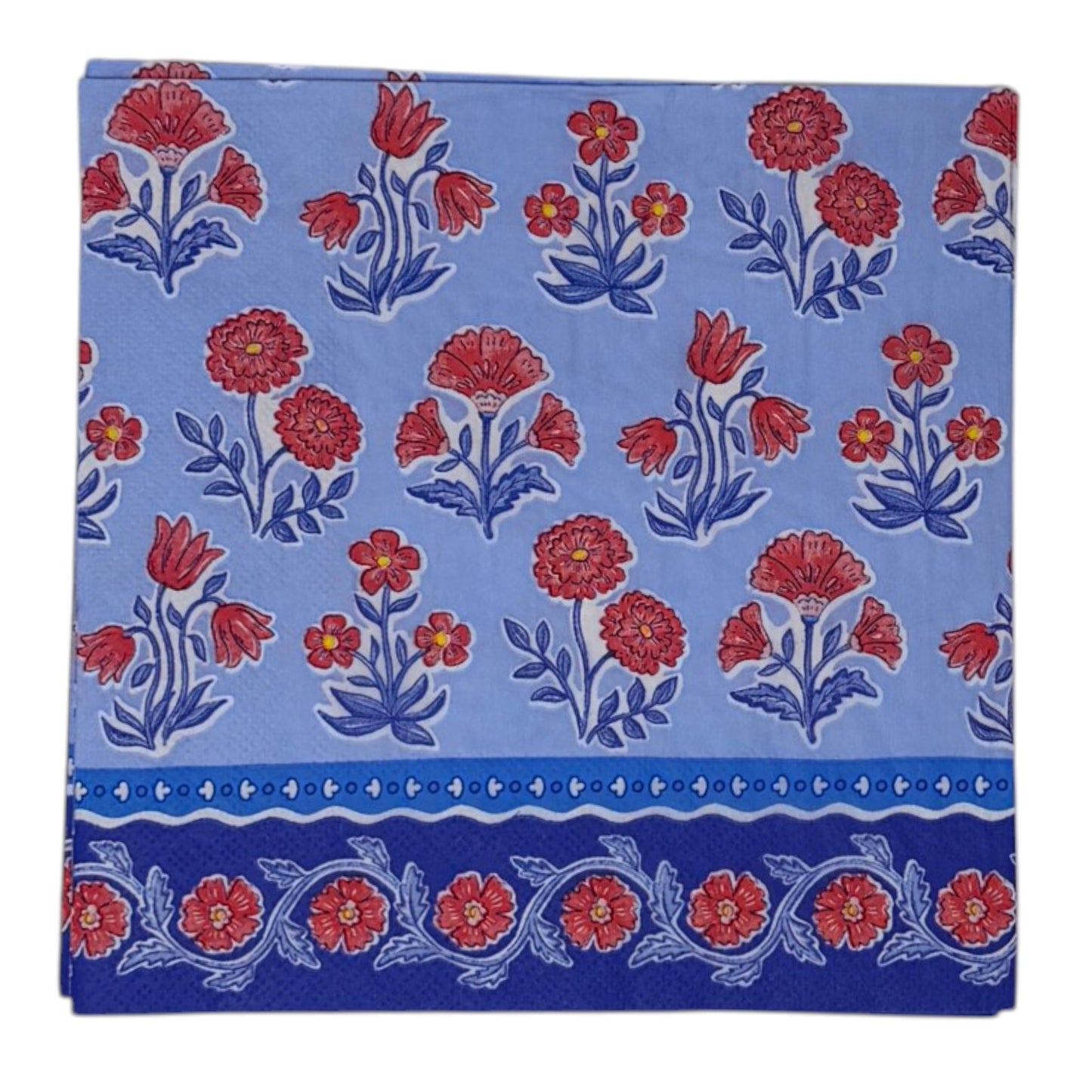 Americana Floral Decoupage Paper Napkins – You Choose Design | Red White Blue Botanical Garden | Set of 2