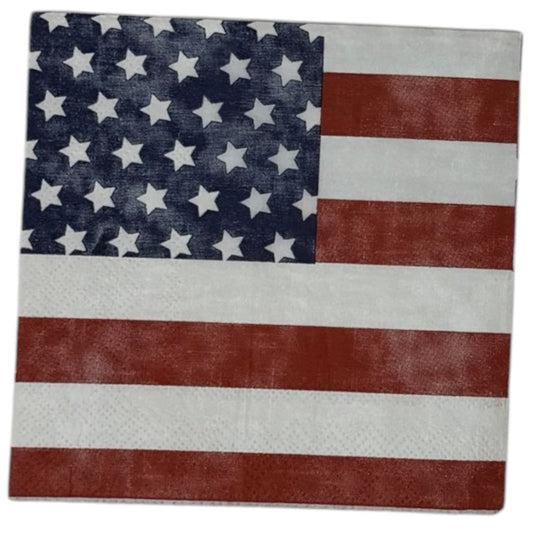 Patriotic Summer Decoupage Paper Napkins – You Choose Design | Americana Bandana Stars Flag | Set of 2