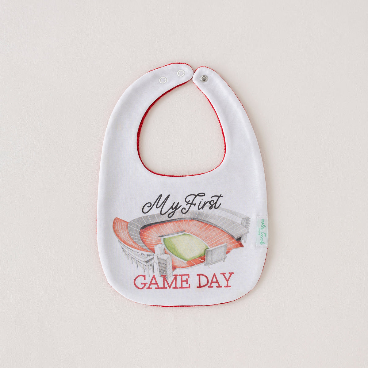 My First Game Day - Georgia Organic Cotton Baby Bib