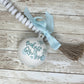 Baby Boy's 1st Christmas Ceramic Ball Ornament Blue and White Handpainted