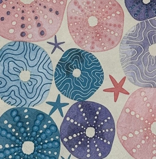 Decoupage Napkins Summer Starfish Beach Days Seashell Blue Green Cocktail Paper